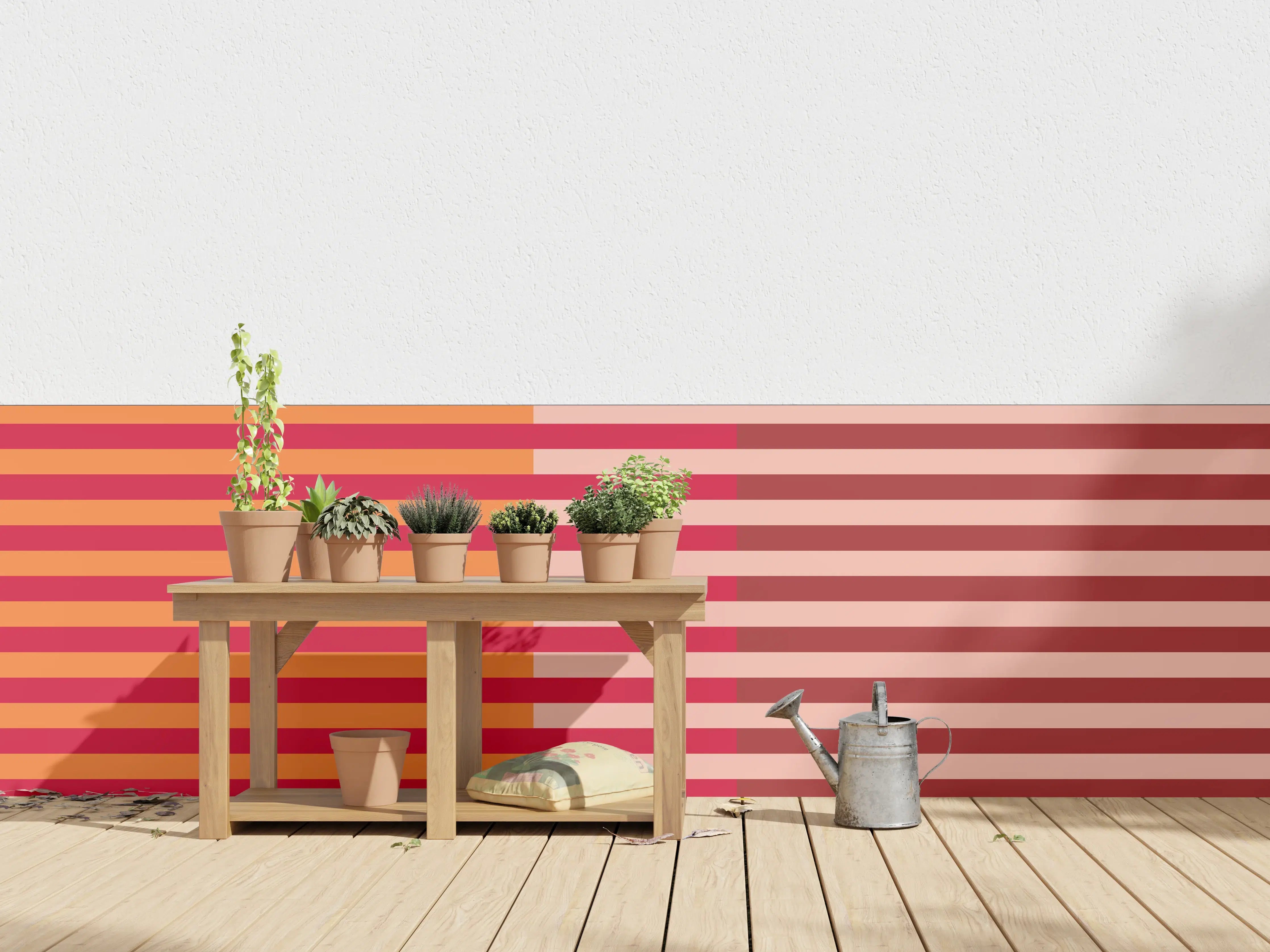 Wandverkleidung außen - The Reds - Multy Stripes - Sangria