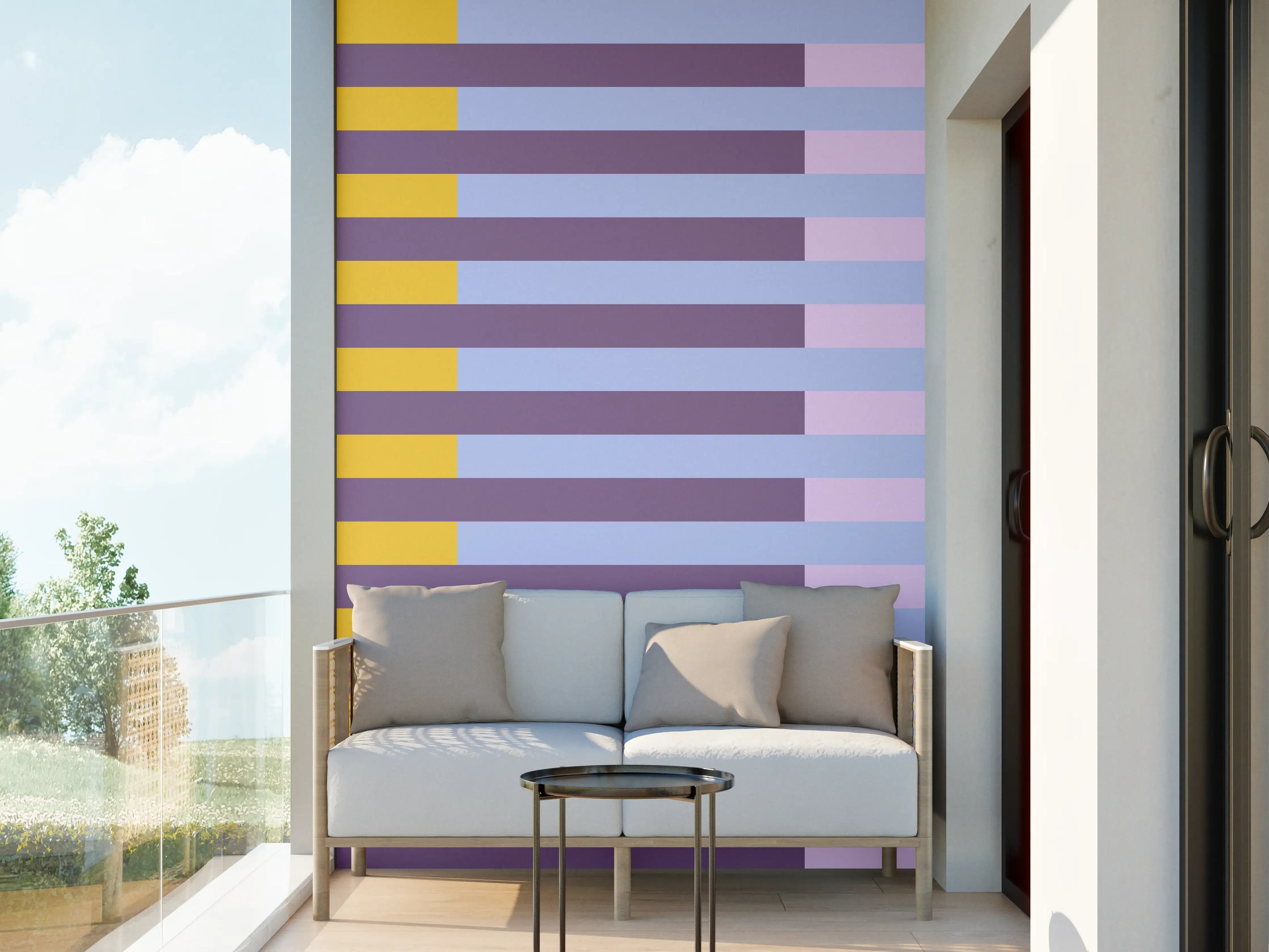 Wandverkleidung außen - The Springs - Multy Stripes - Lilac