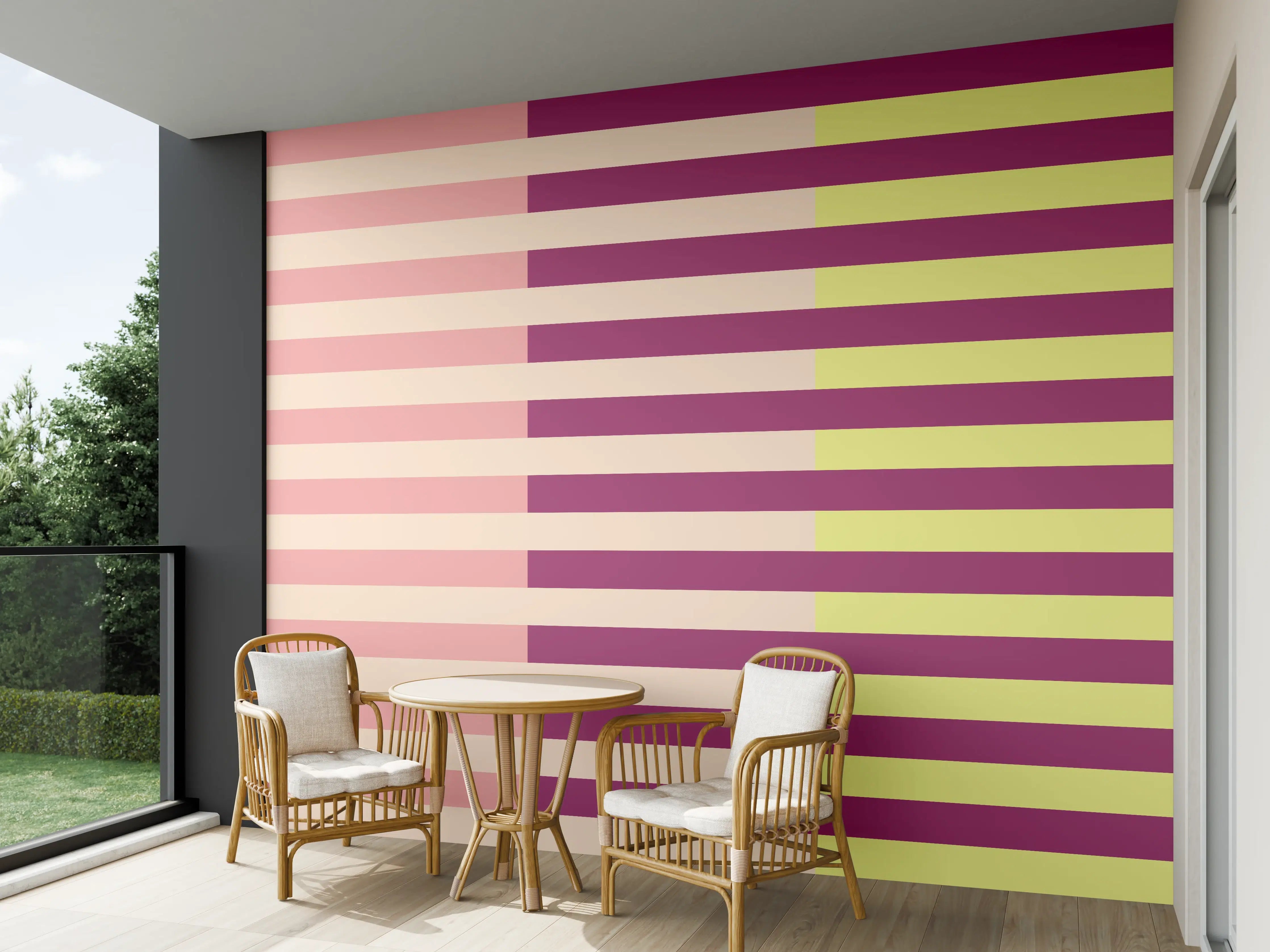 Wandverkleidung außen - The Springs - Multy Stripes - Tulip