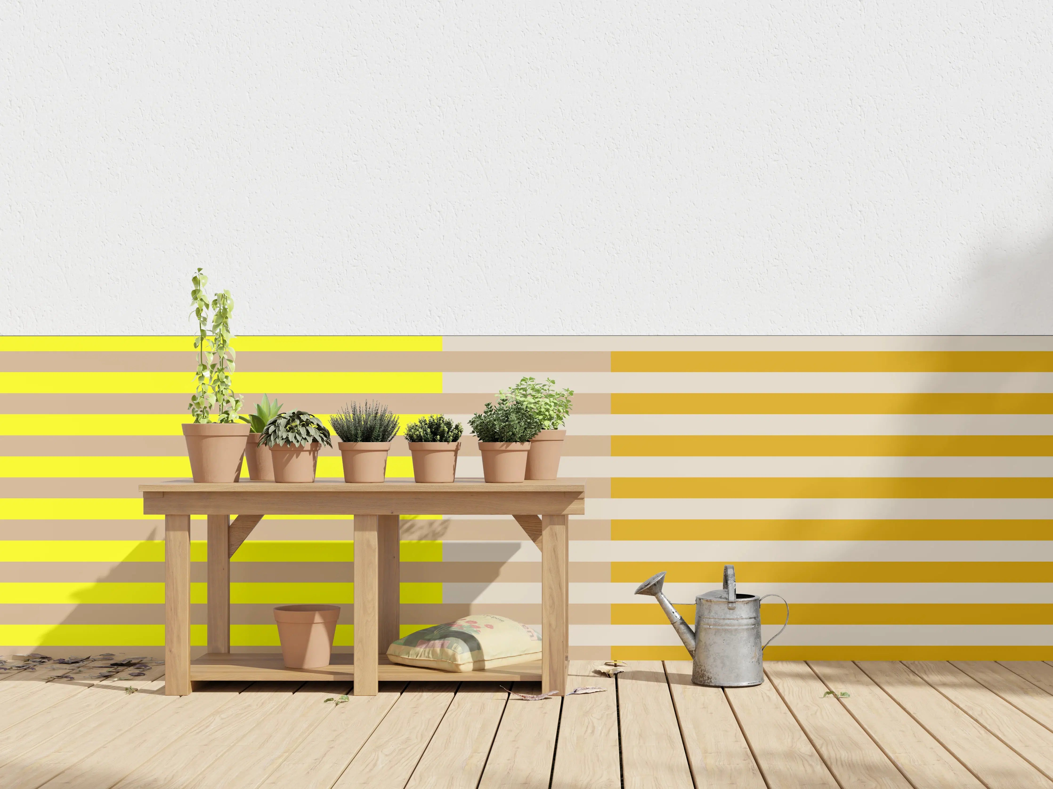 Wandverkleidung außen - The Yellows - Multy Stripes - Buttercup