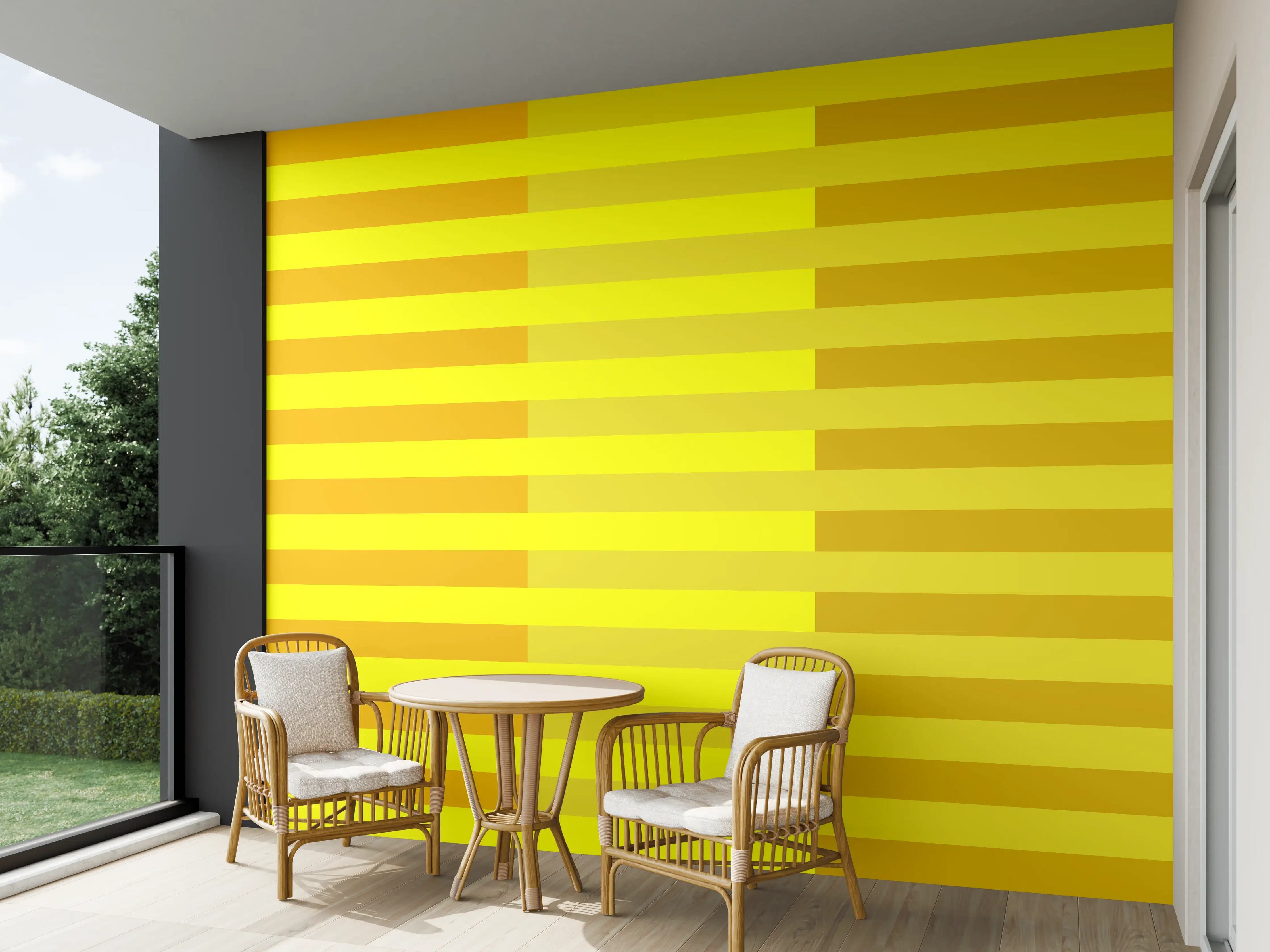 Wandverkleidung außen - The Yellows - Multy Stripes - Lemon