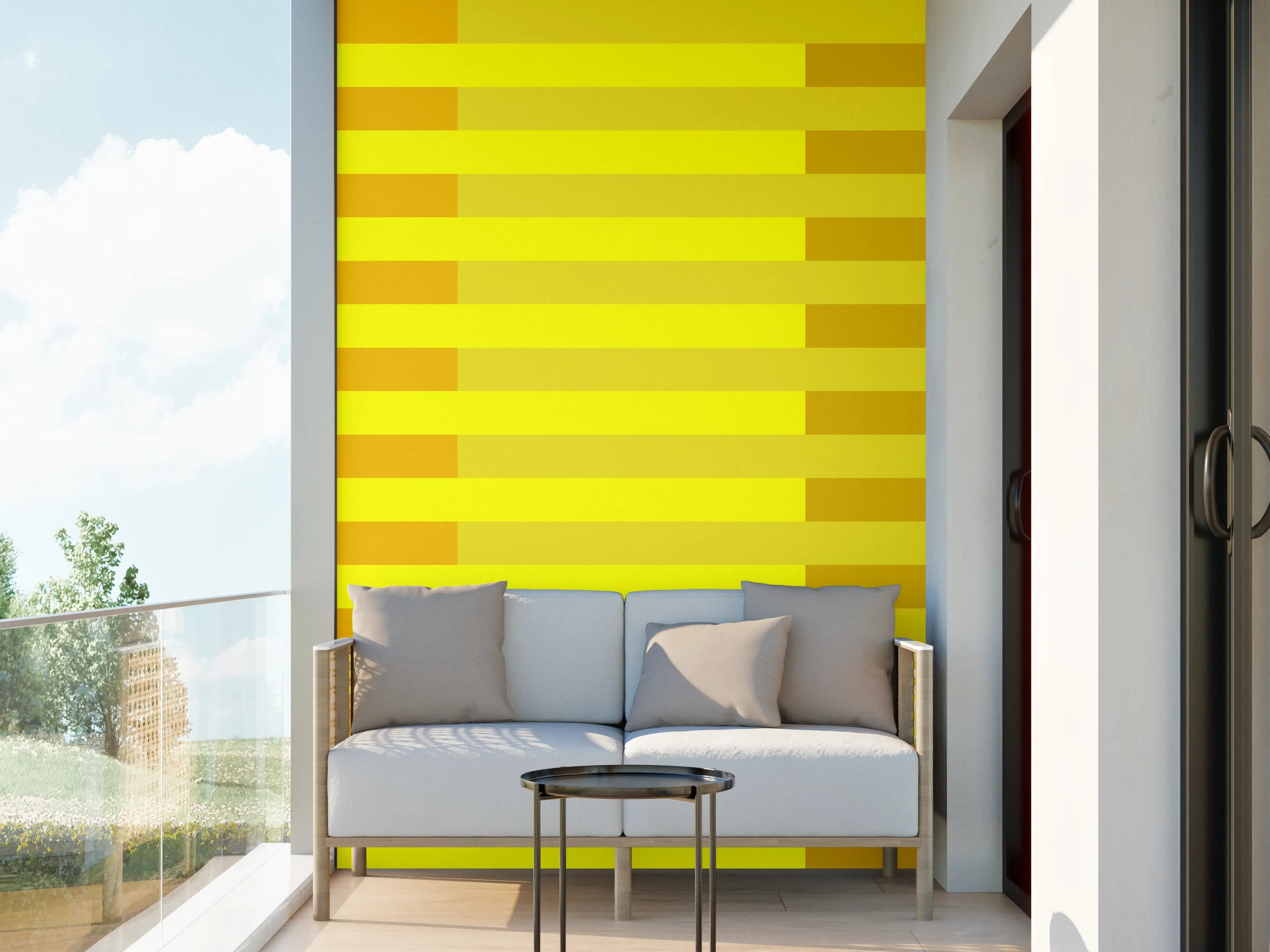 Wandverkleidung außen - The Yellows - Multy Stripes - Lemon