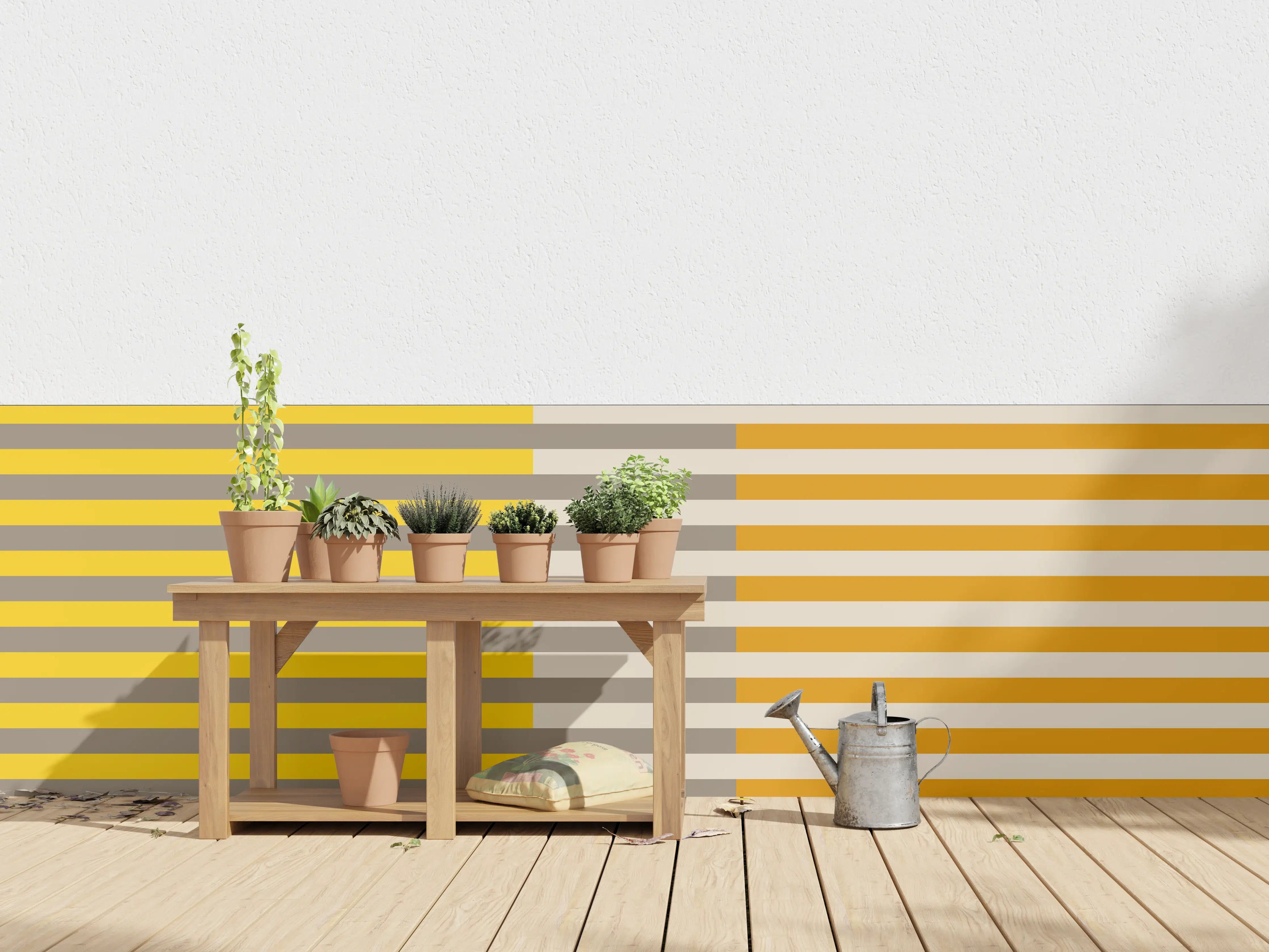 Wandverkleidung außen - The Yellows - Multy Stripes - Saffron