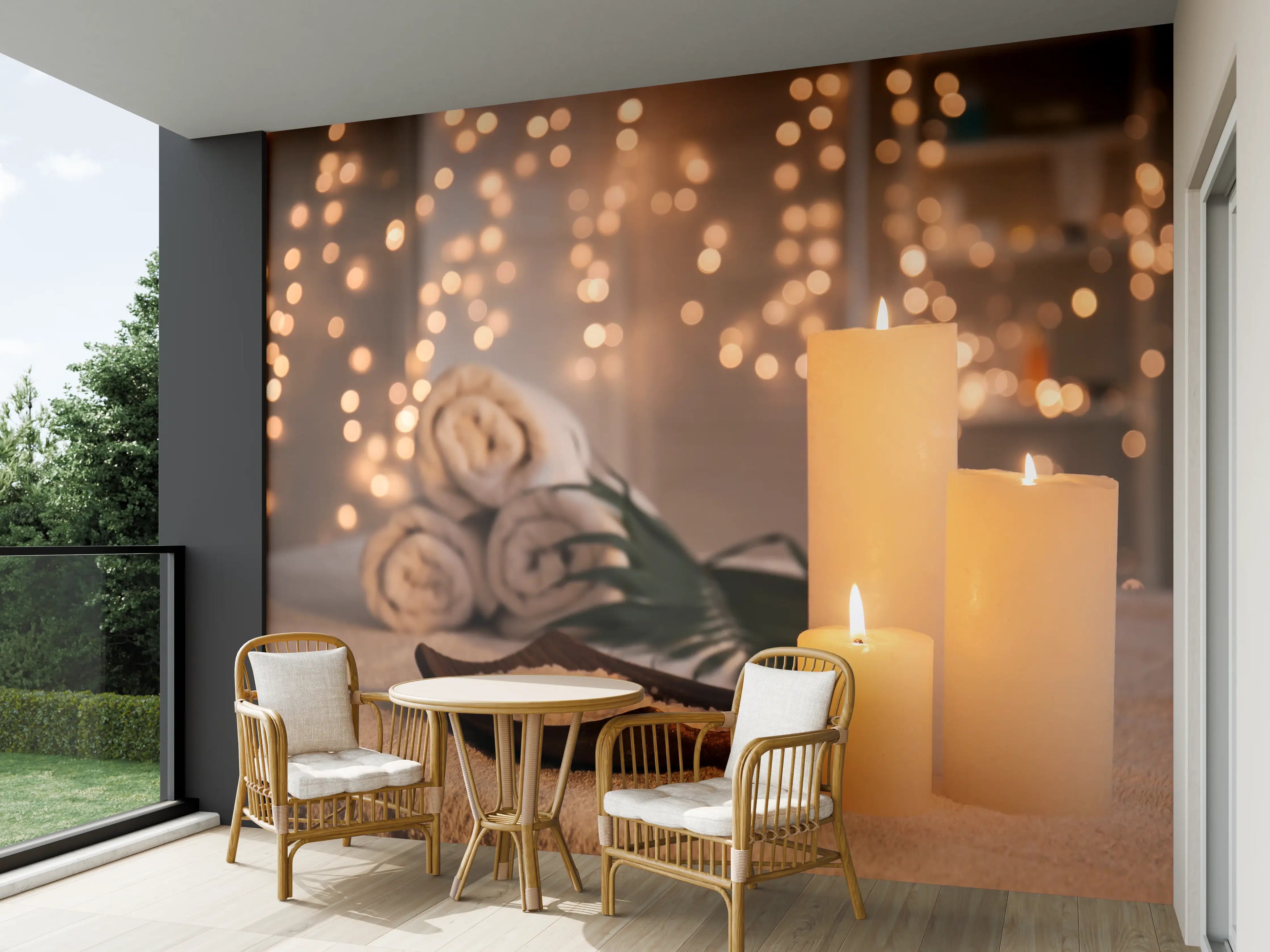 Wandverkleidung außen - Traditioneller Spa-Salon