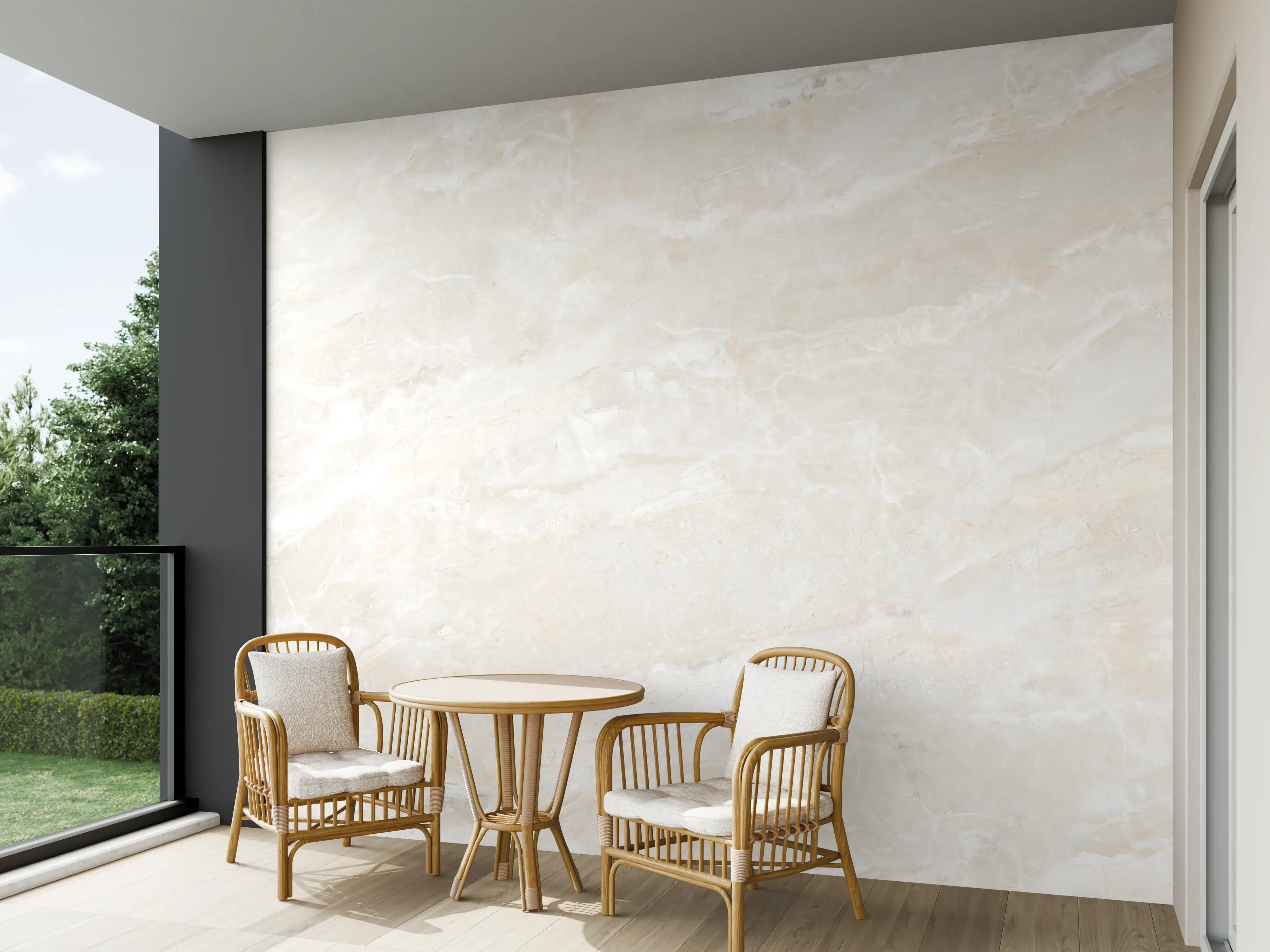 Wandverkleidung außen - Travertin italienischer Marmor