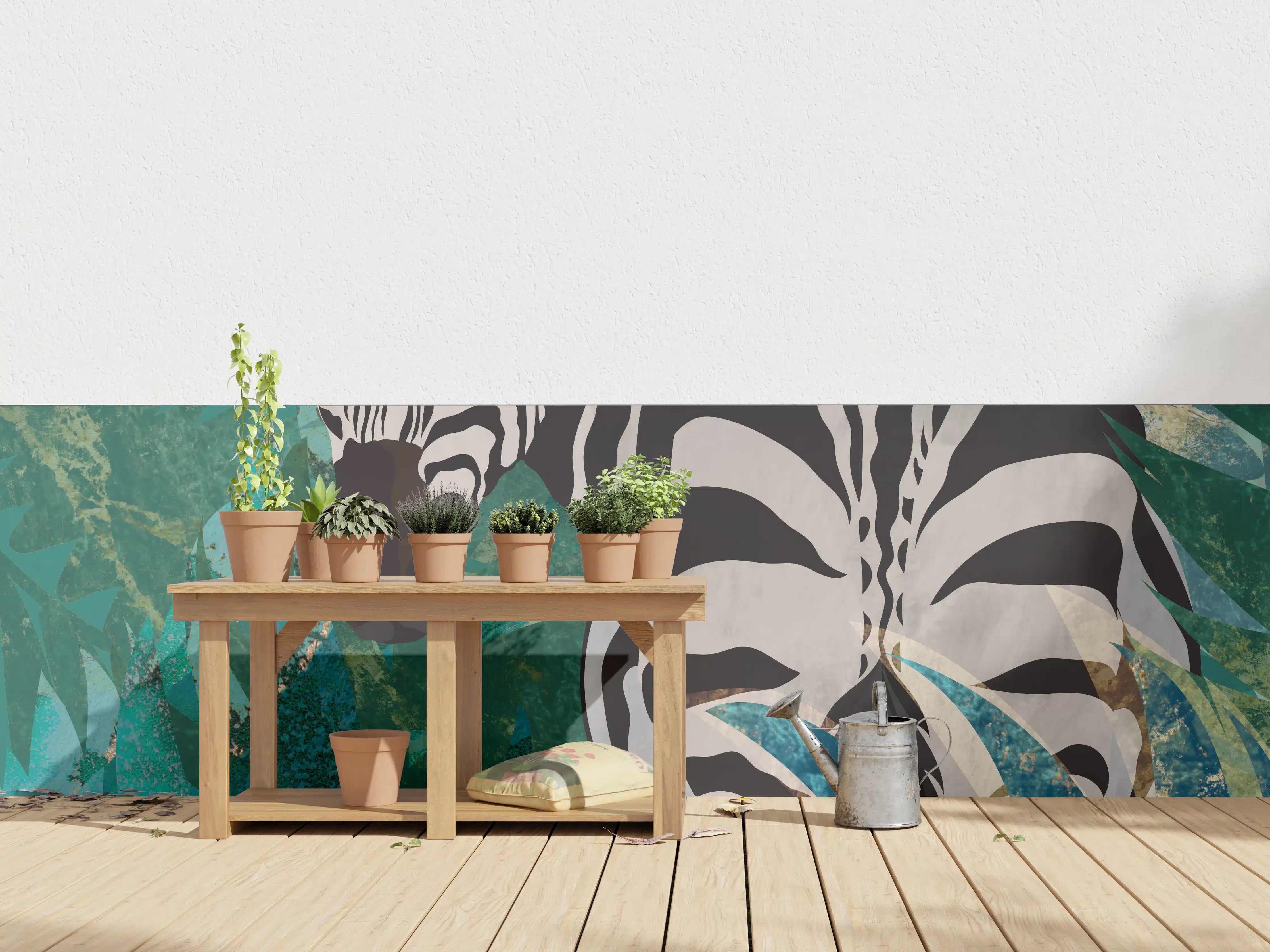 Wandverkleidung außen - Tropische Zeichnung - Zebra