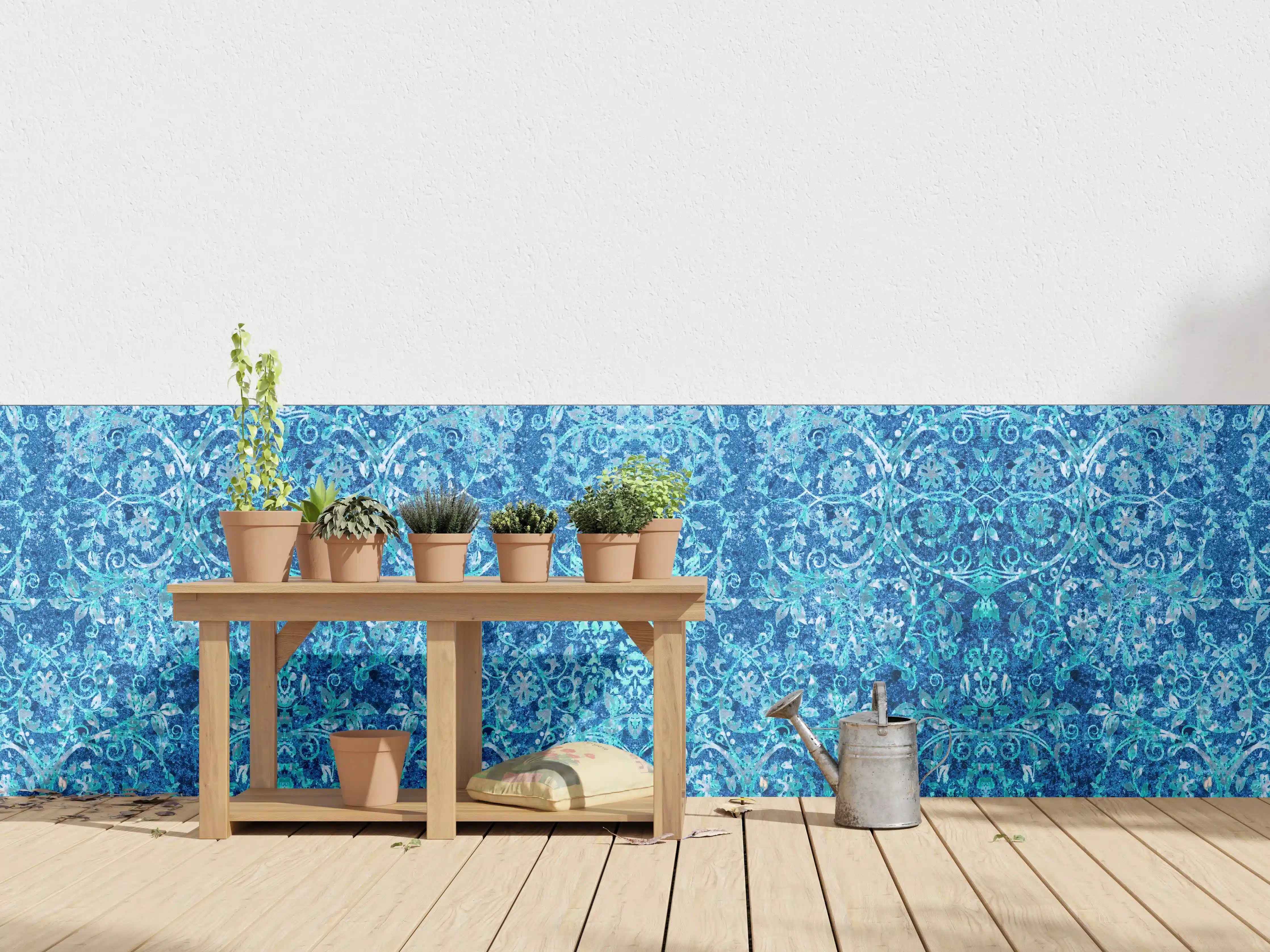 Wandverkleidung außen - Türkise Aquamarin Wand Textur