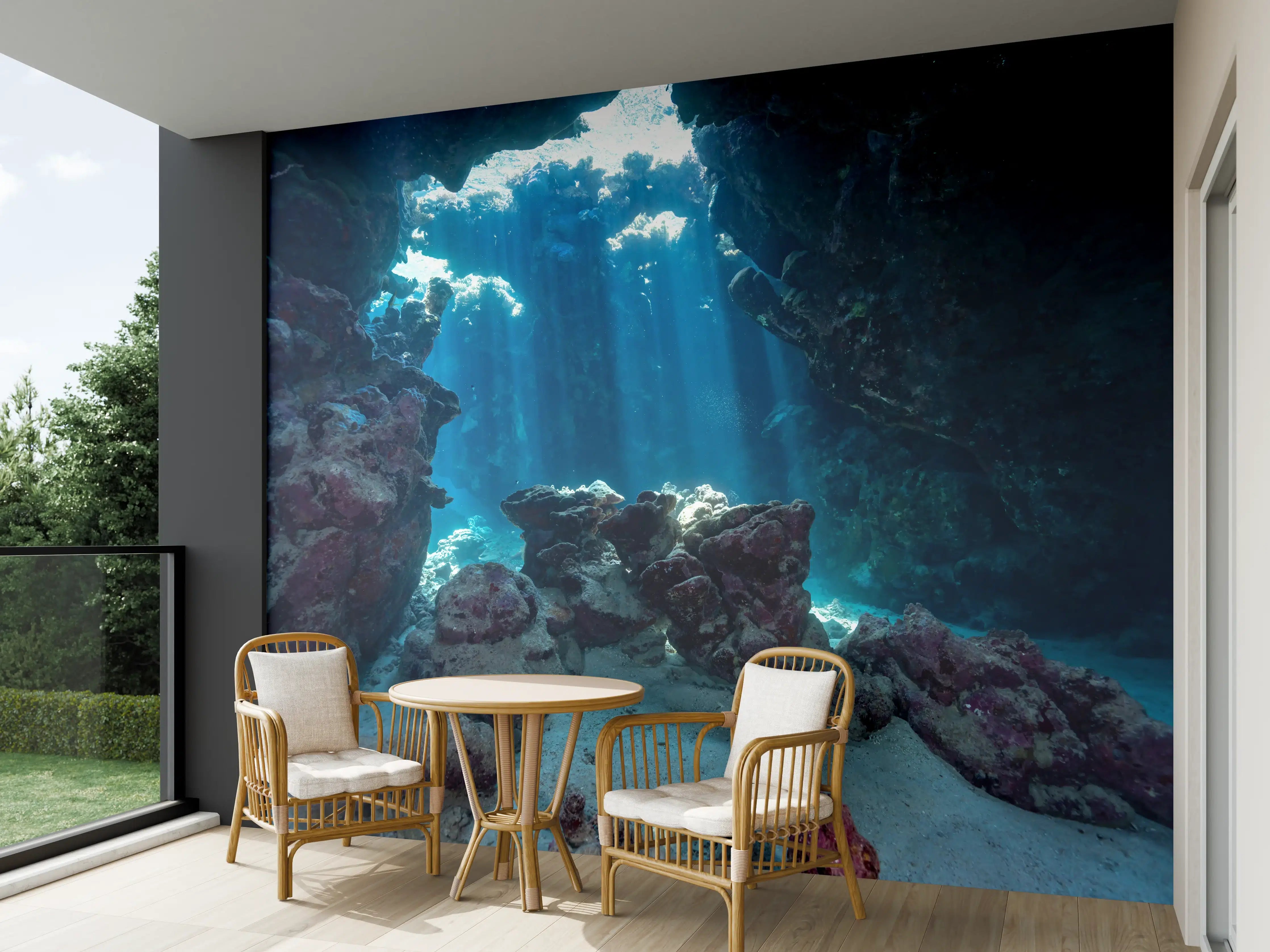 Wandverkleidung außen - Unterwasseransicht eines Riffs