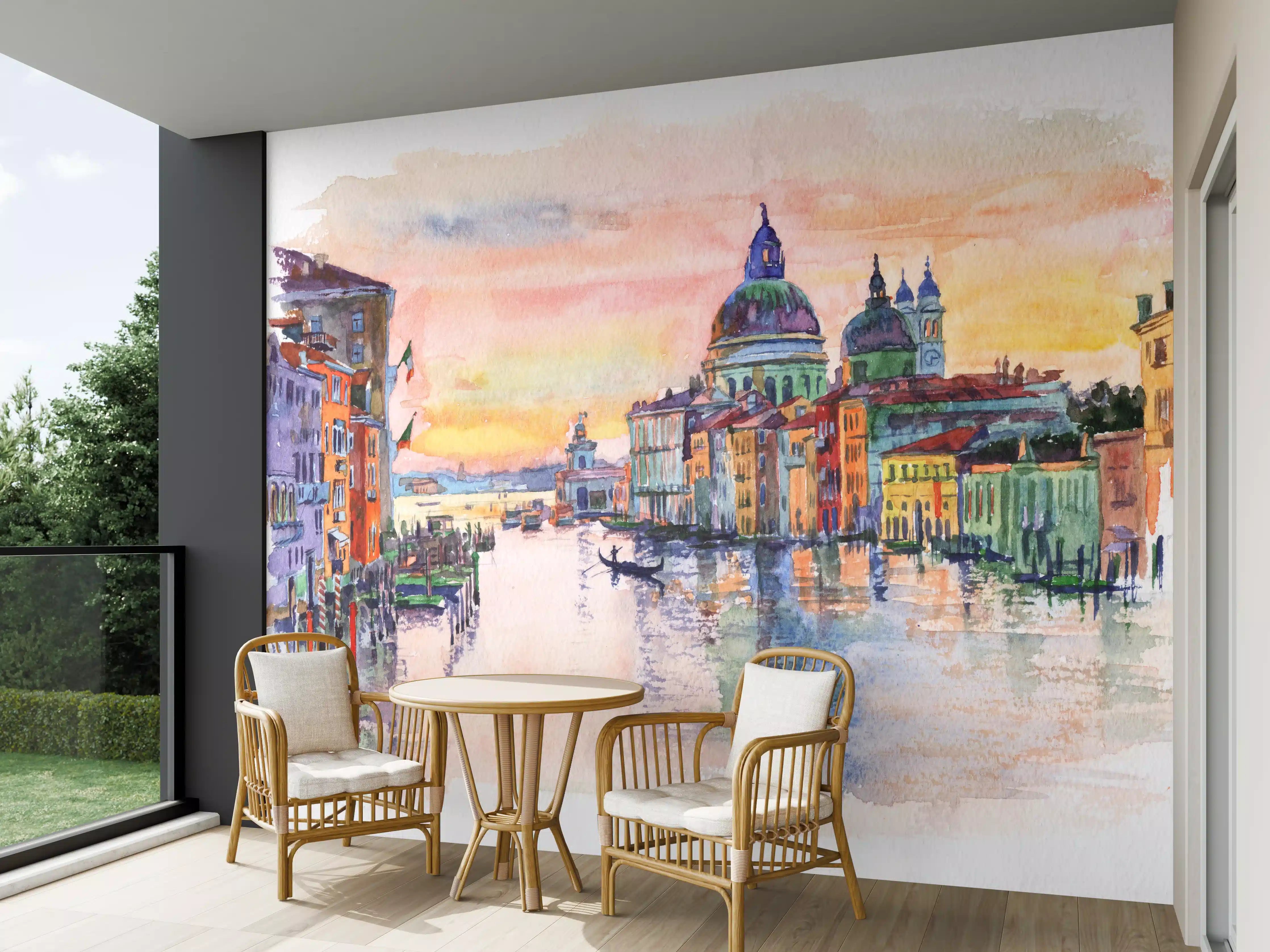 Wandverkleidung außen - Venedig Aquarell