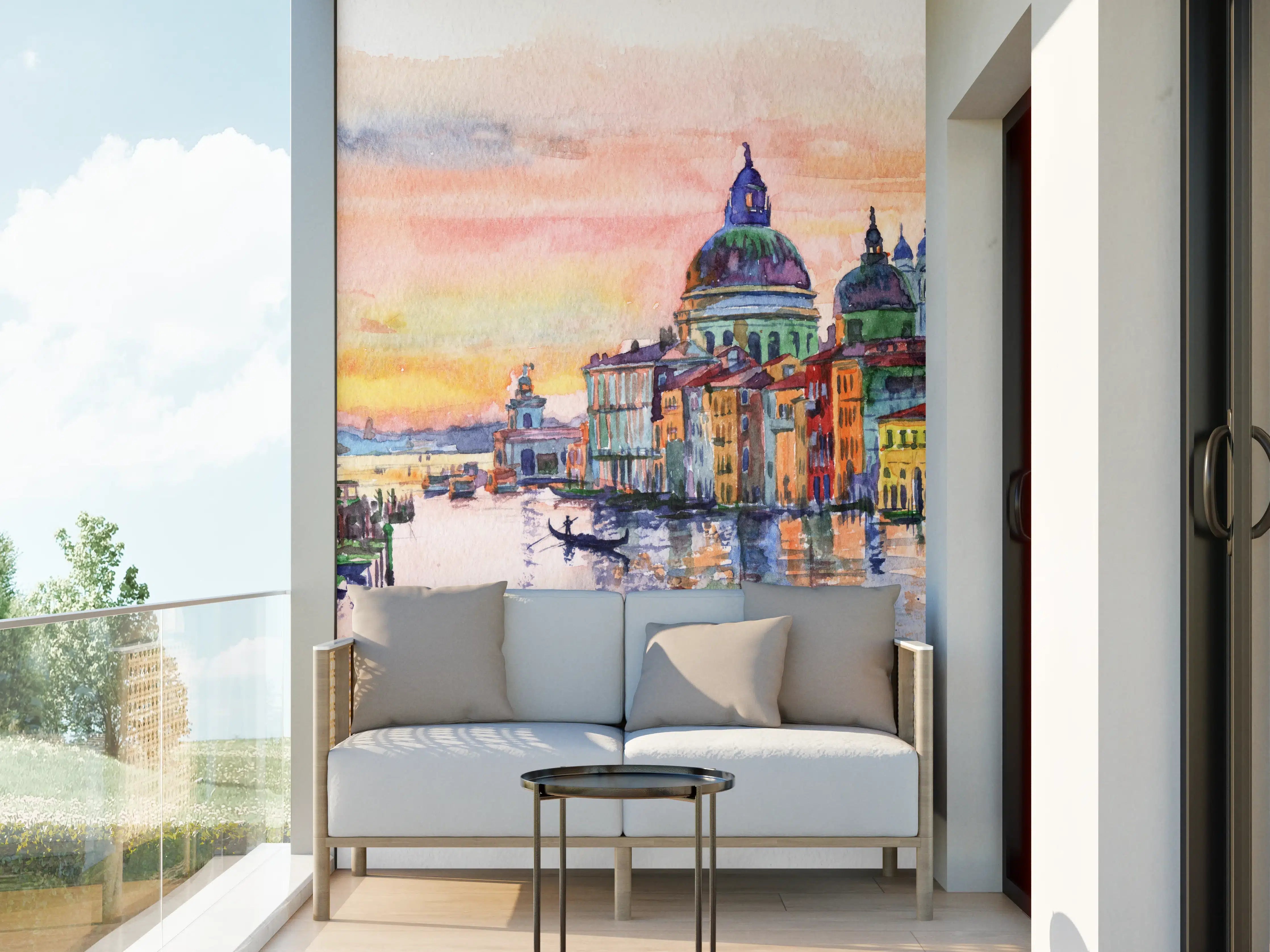 Wandverkleidung außen - Venedig Aquarell