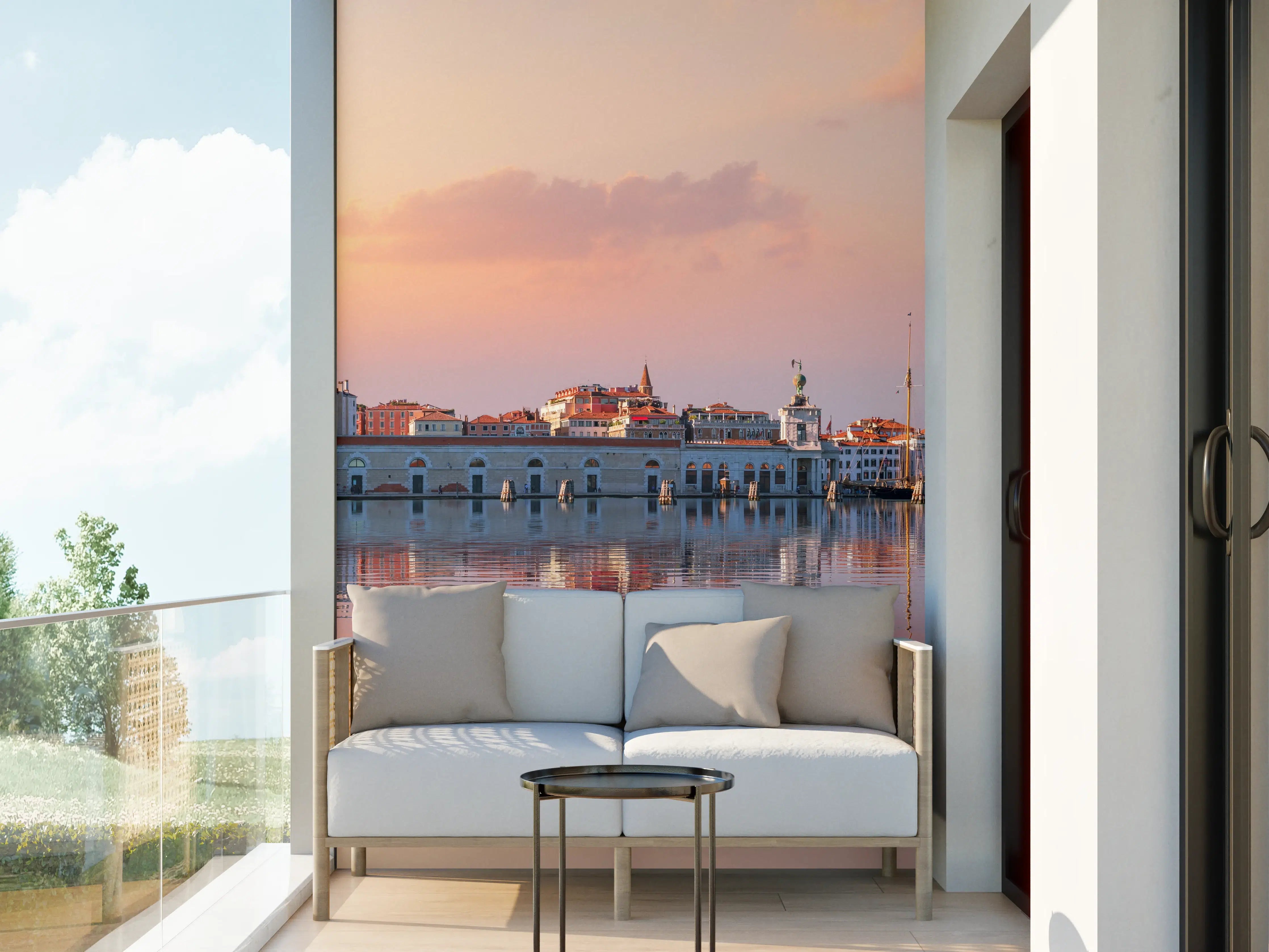 Wandverkleidung außen - Venedig-Panorama bei Sonnenuntergang