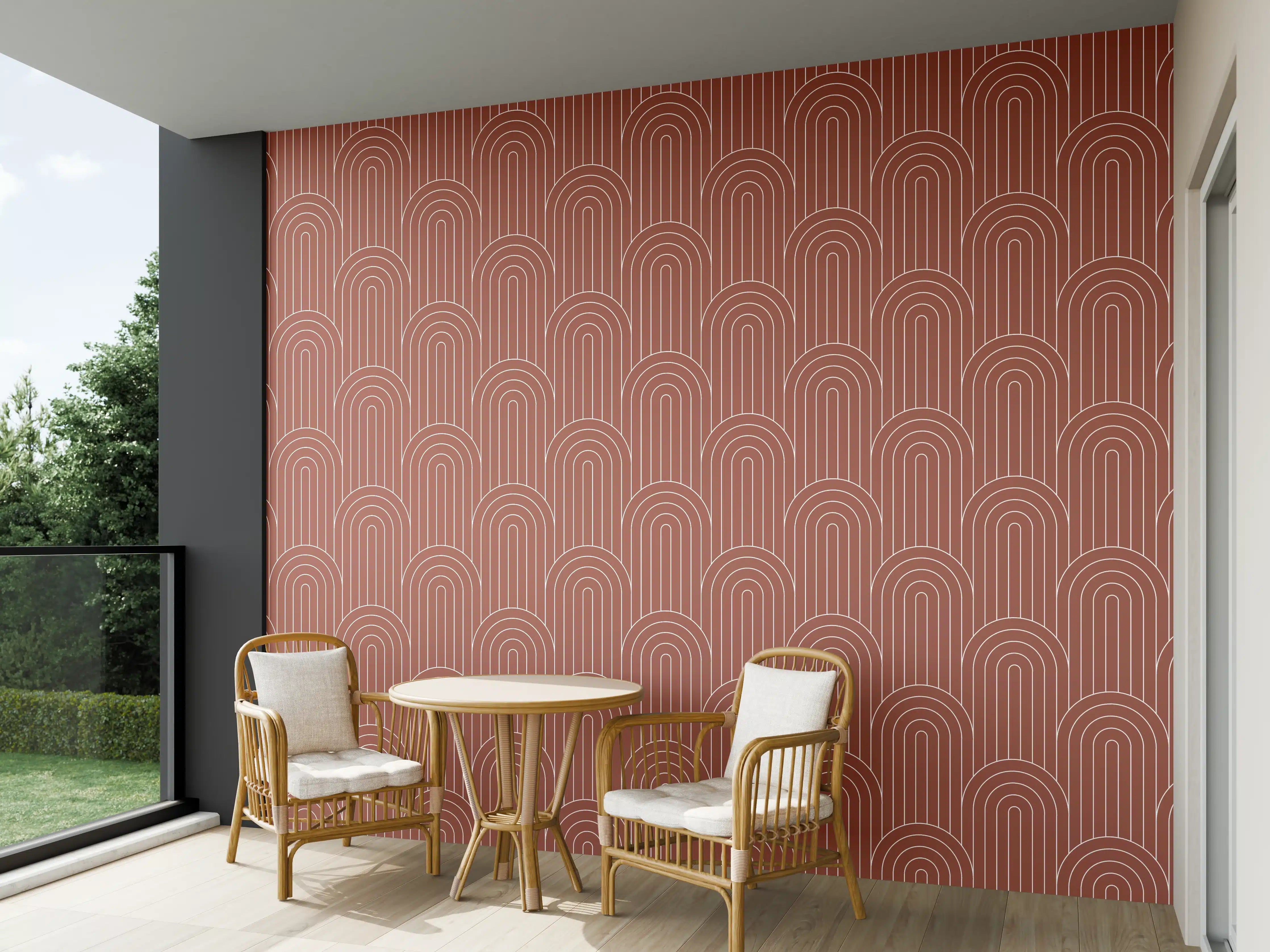 Wandverkleidung außen - Vergraute Ruggine-Optik auf Weißem Hintergrund mit Graunuancen