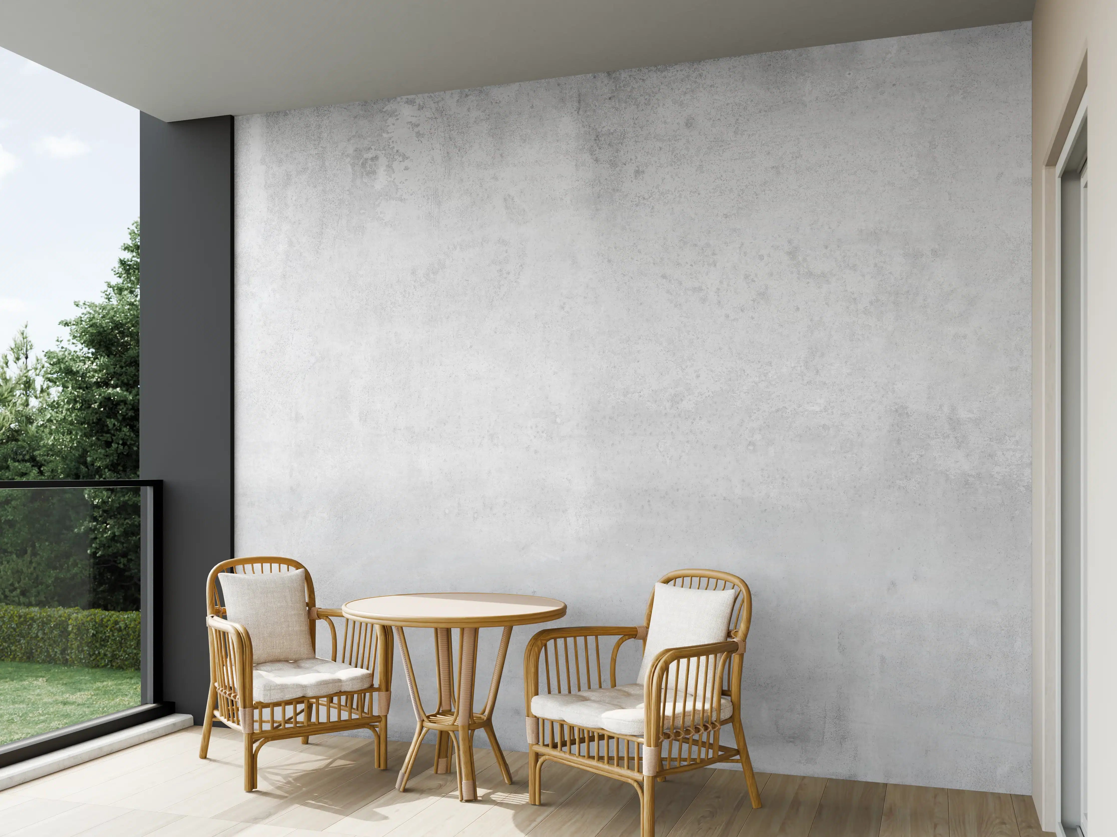 Wandverkleidung außen - Verwitterte graue Zementwand