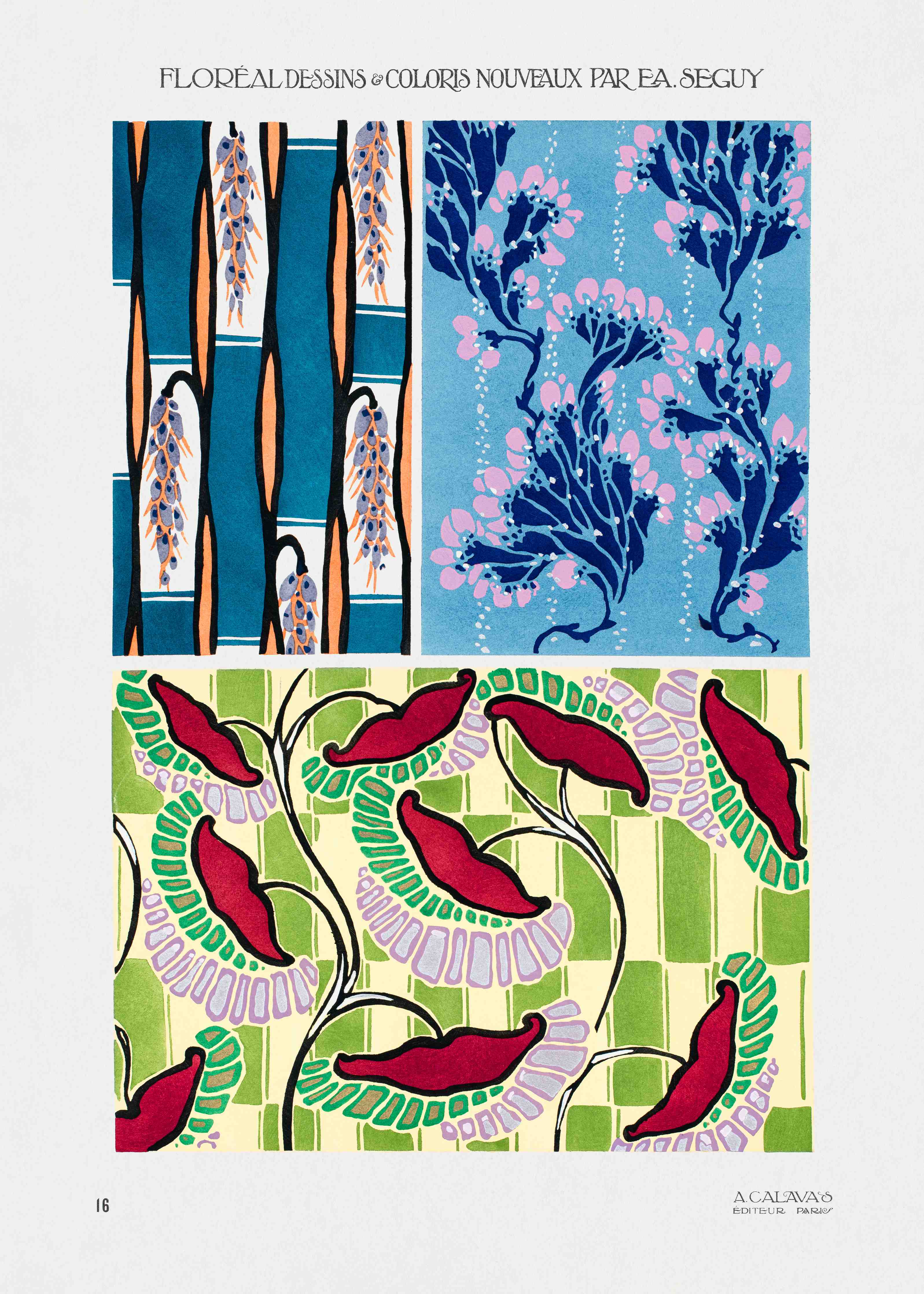 Wandverkleidung außen-Vintage Botanik Blumen Poster
