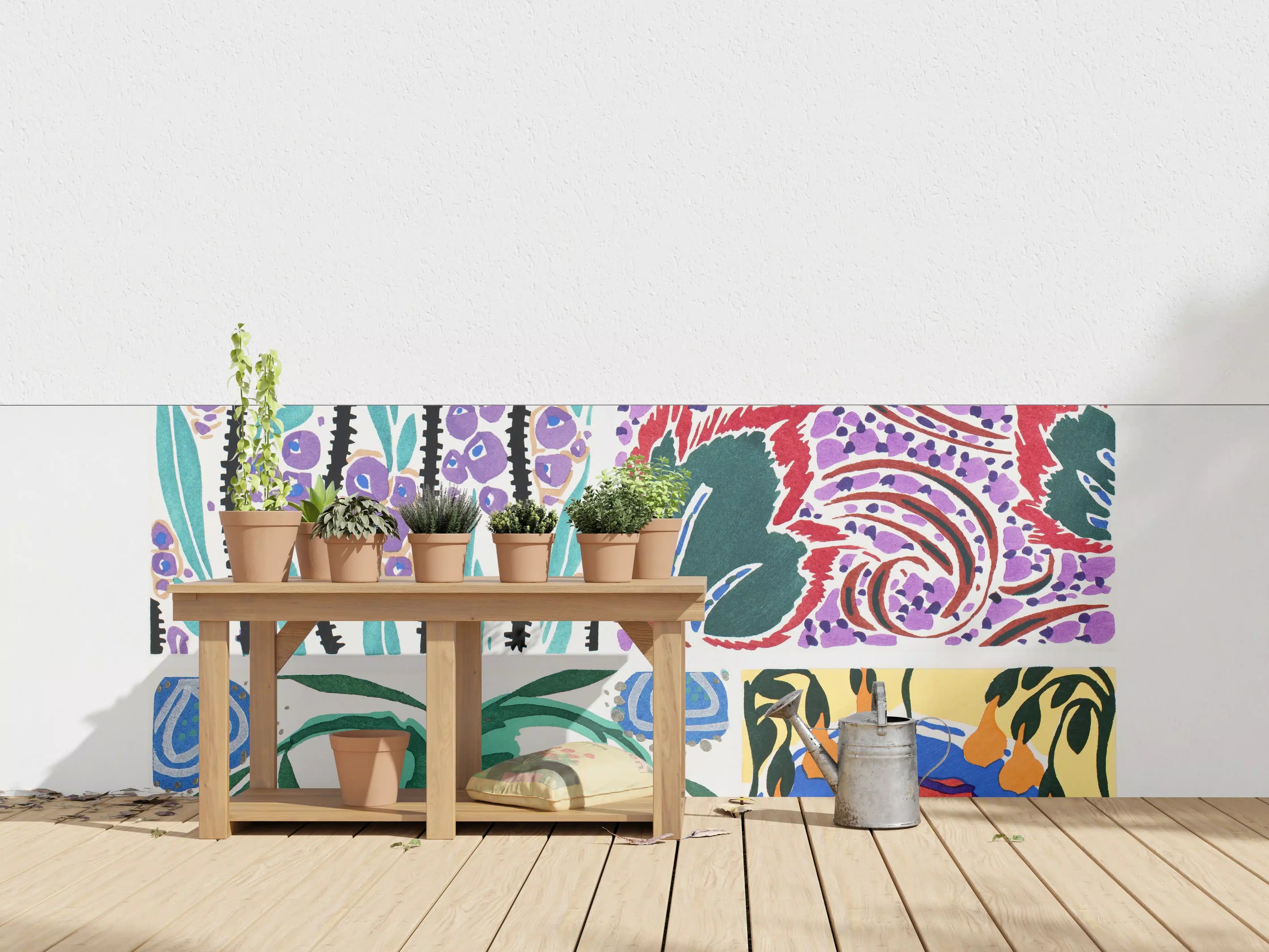 Wandverkleidung außen - Vintage-Floral-Master-Designs