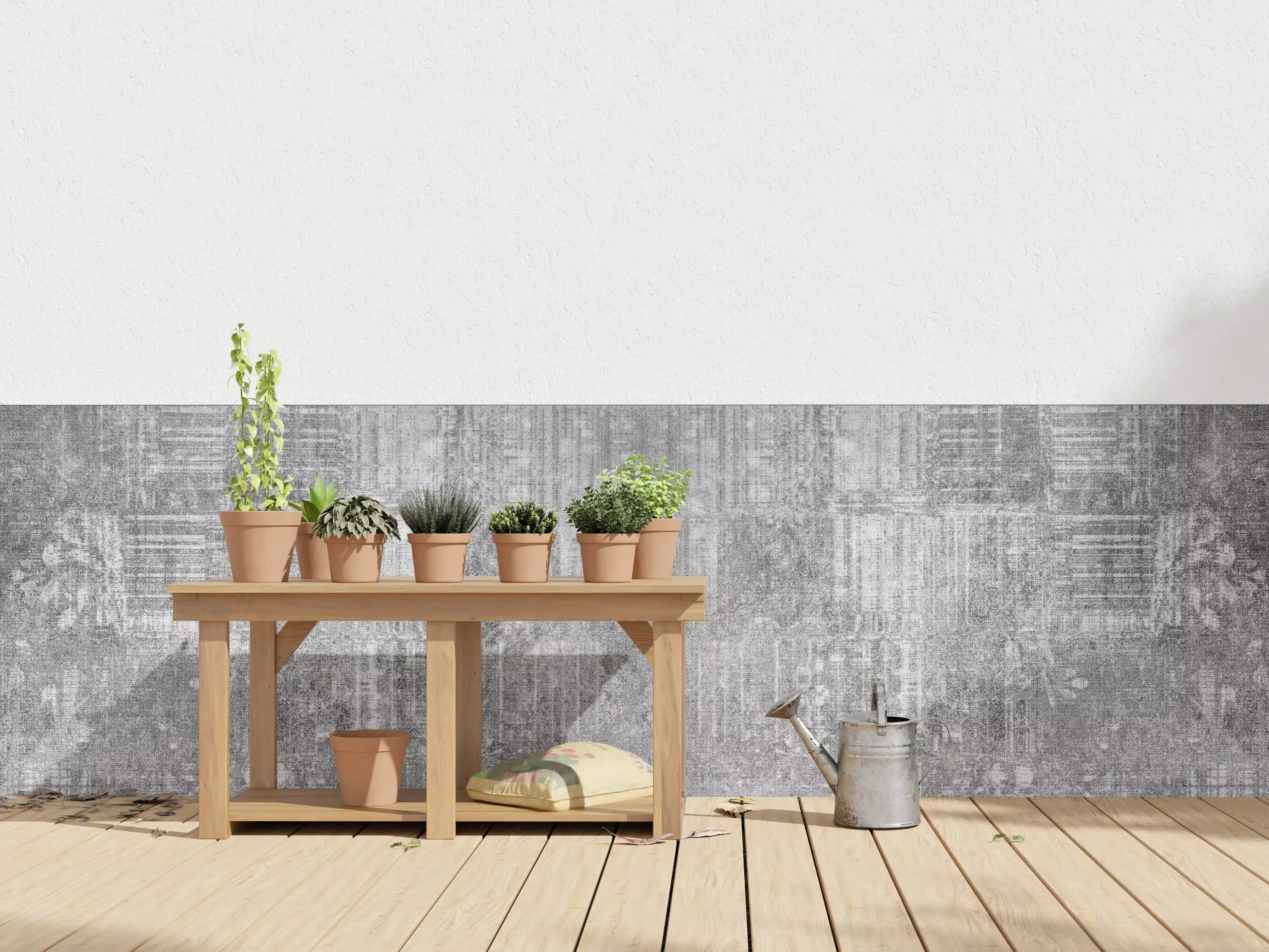 Wandverkleidung außen - Vintage Grau-Beton Textur Panorama