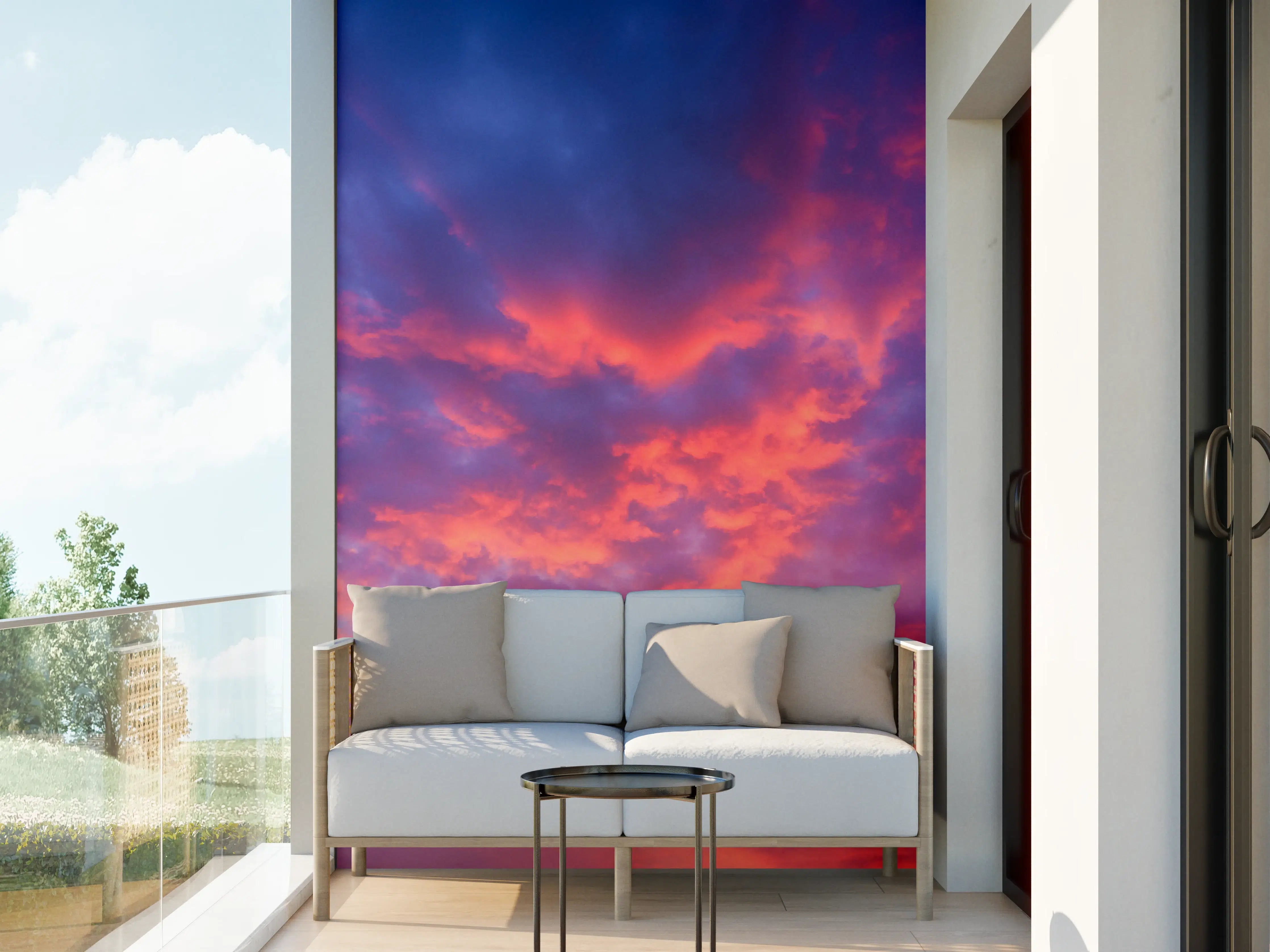Wandverkleidung außen - Violett-Pinker Sonnenuntergang