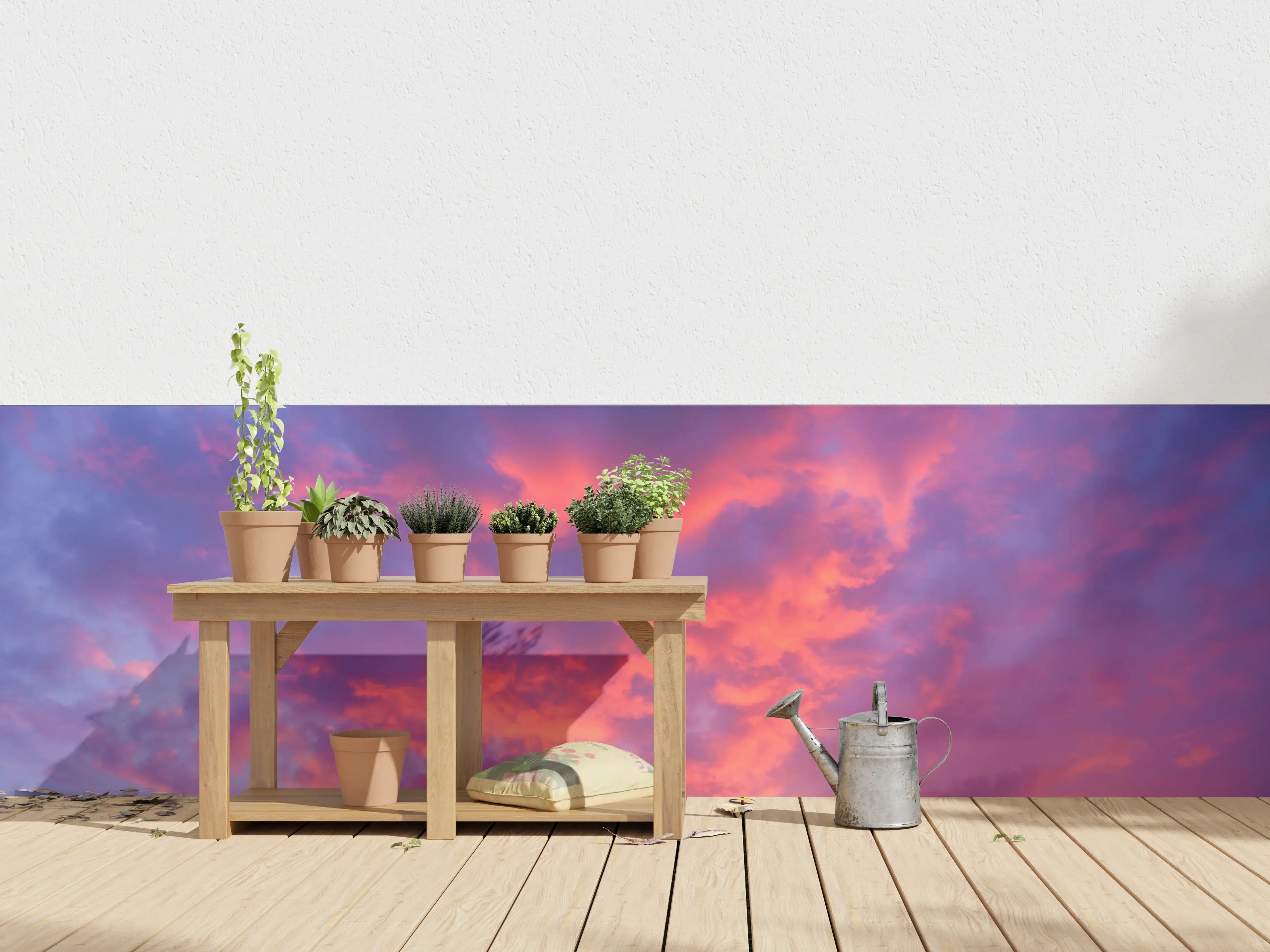 Wandverkleidung außen - Violett-Pinker Sonnenuntergang