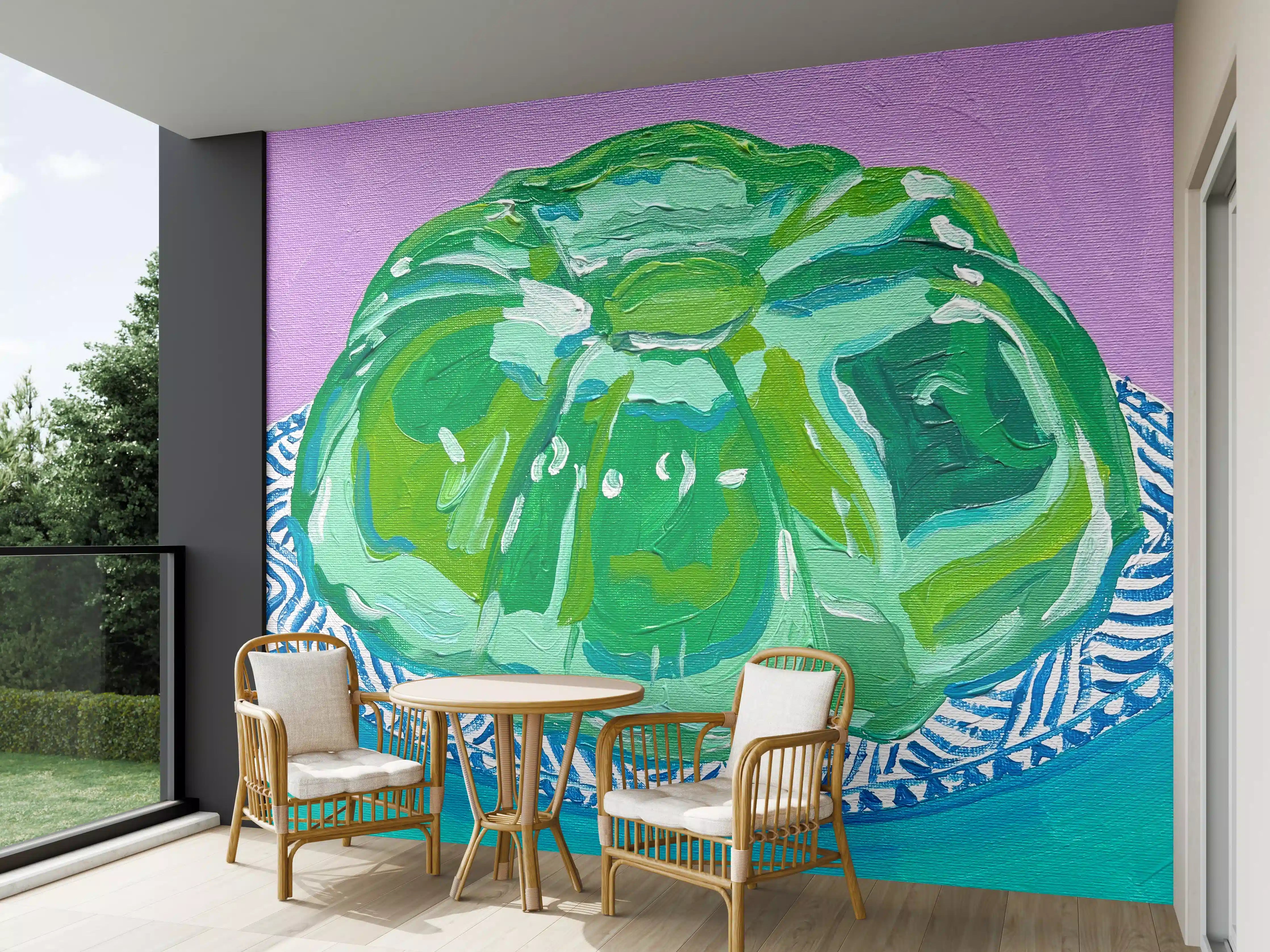 Wandverkleidung außen - Wackelpudding - Acryl Gemälde