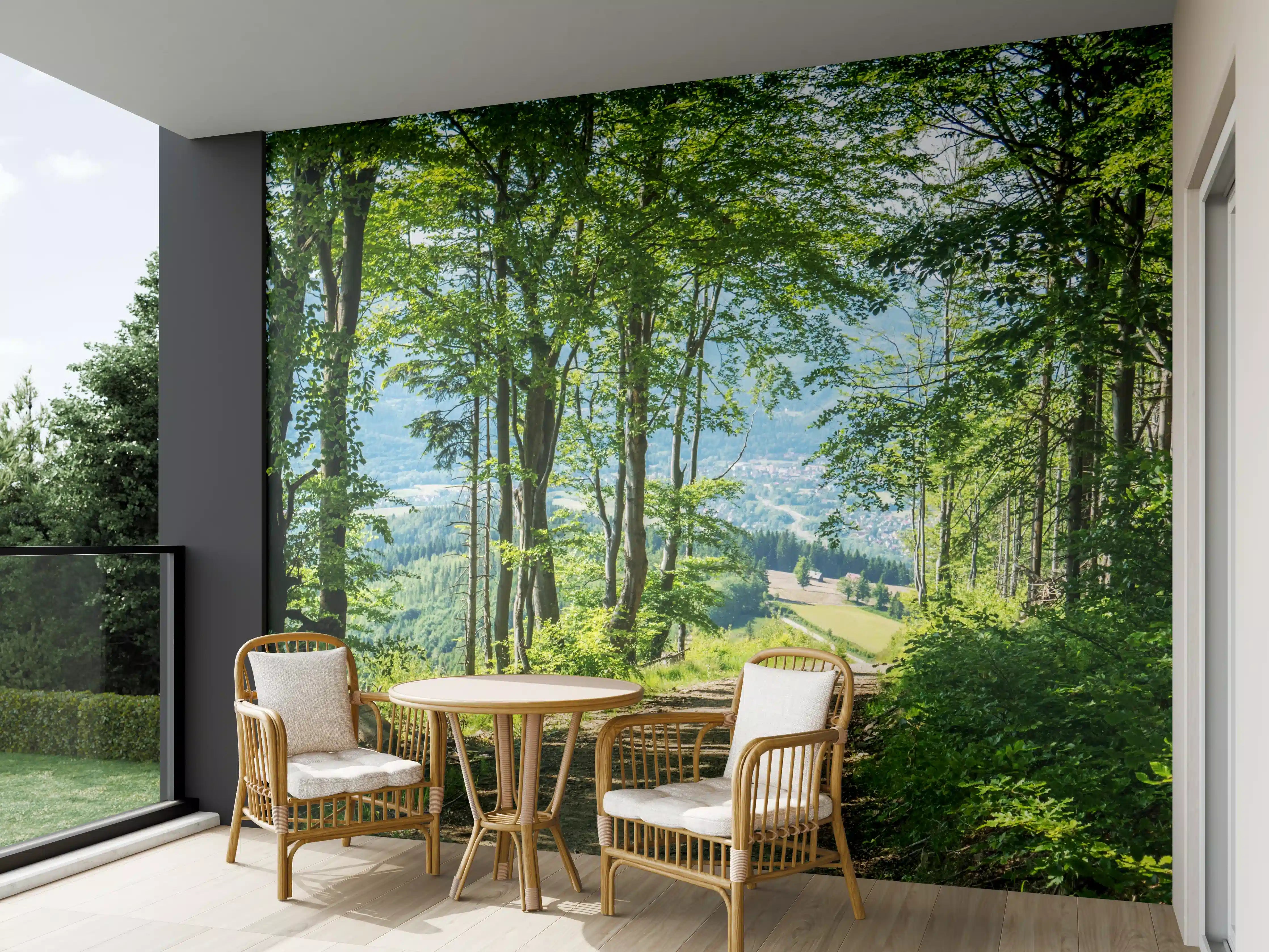 Wandverkleidung außen - Waldweg Beskiden Polen