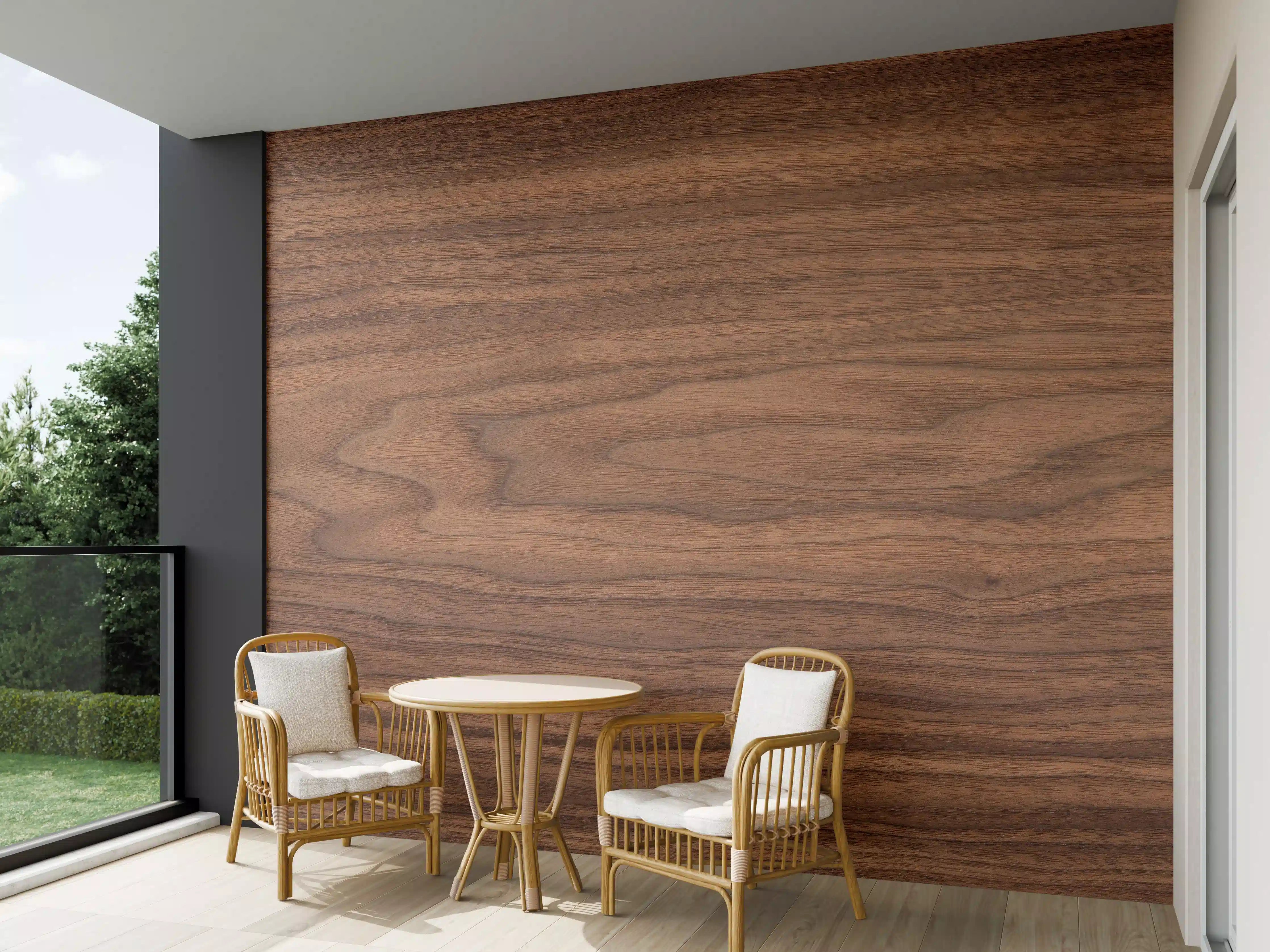 Wandverkleidung außen - Walnussholz Matt