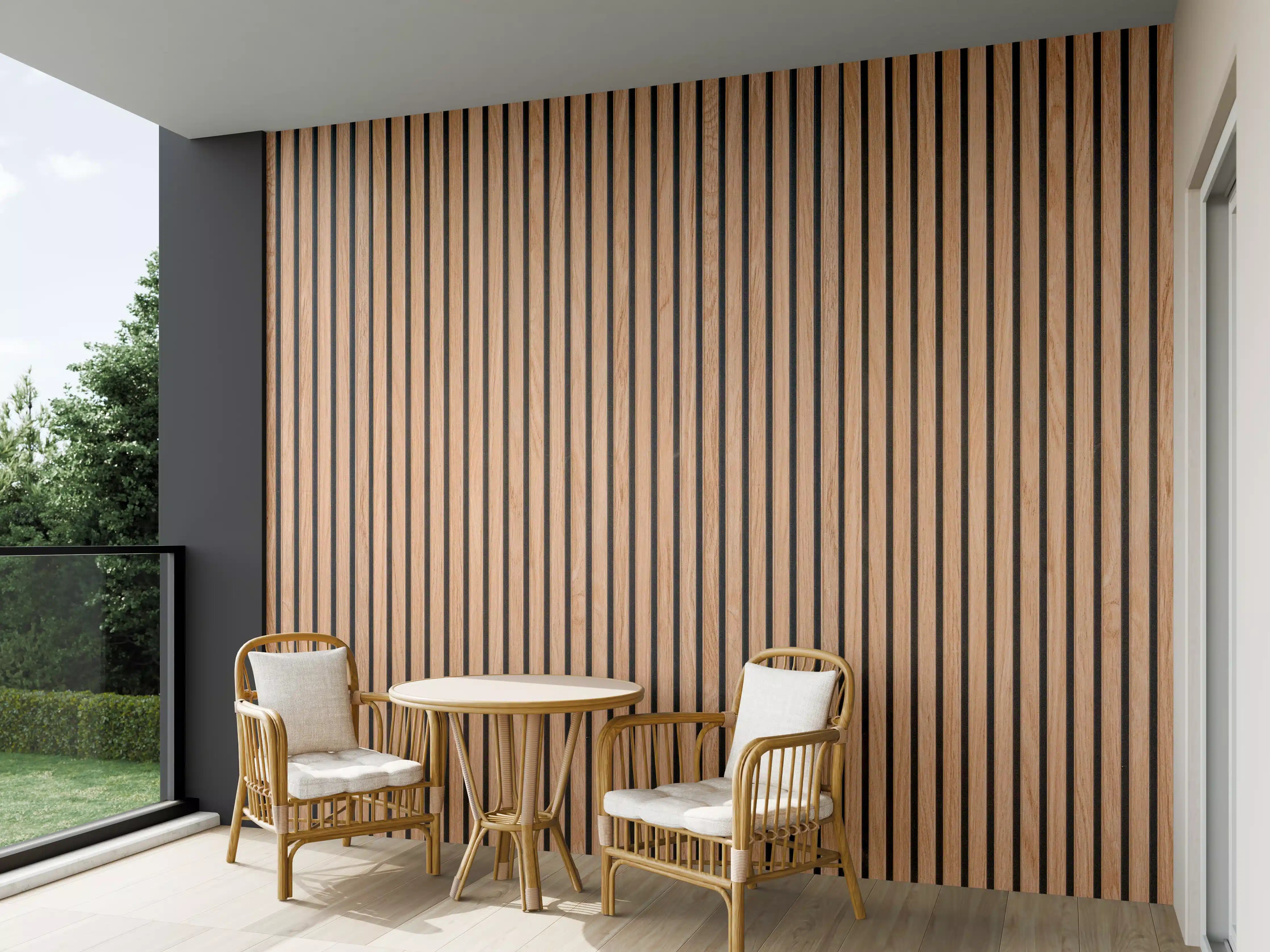 Wandverkleidung außen - Warme Holzlamellen