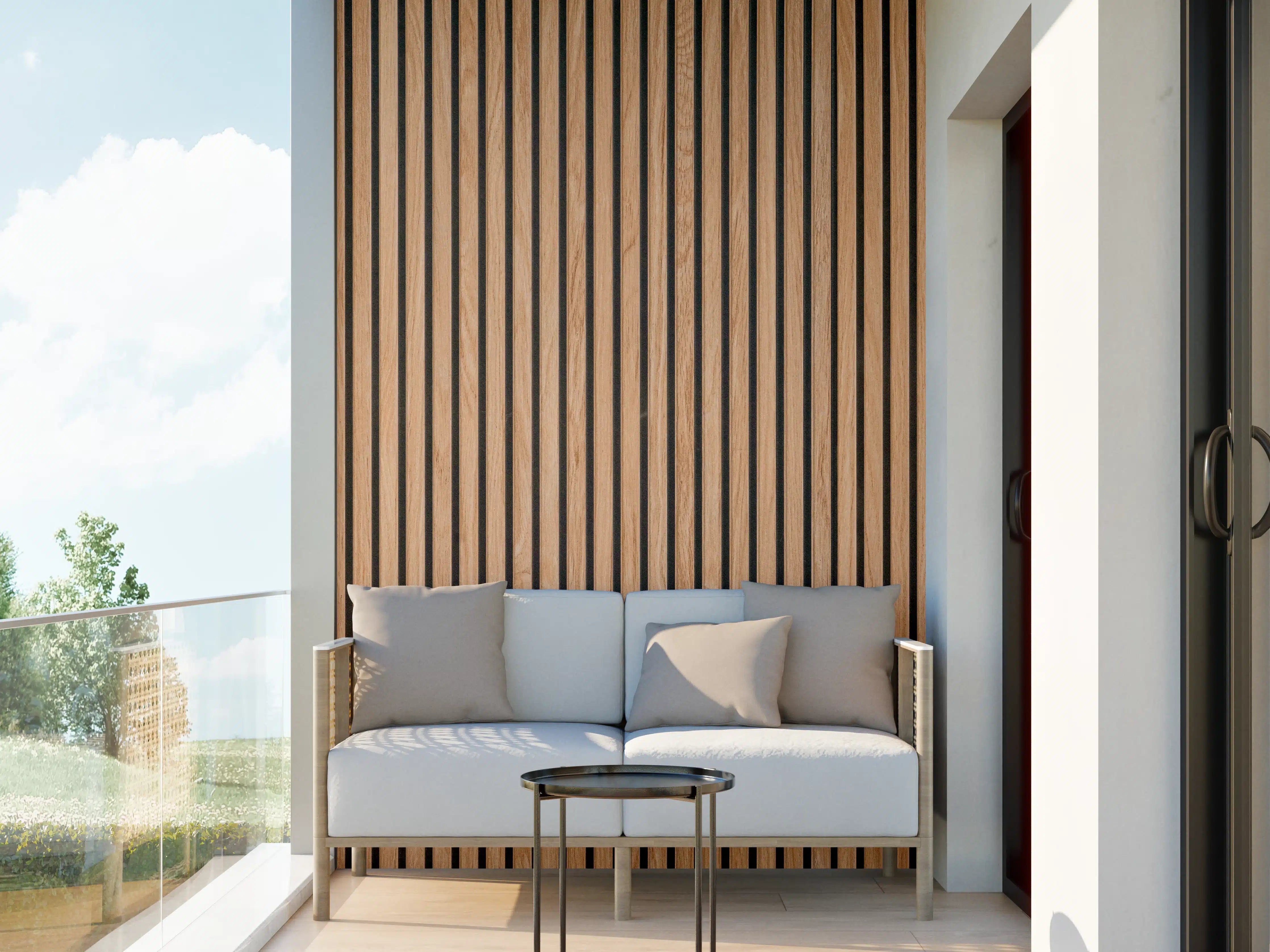 Wandverkleidung außen - Warme Holzlamellen