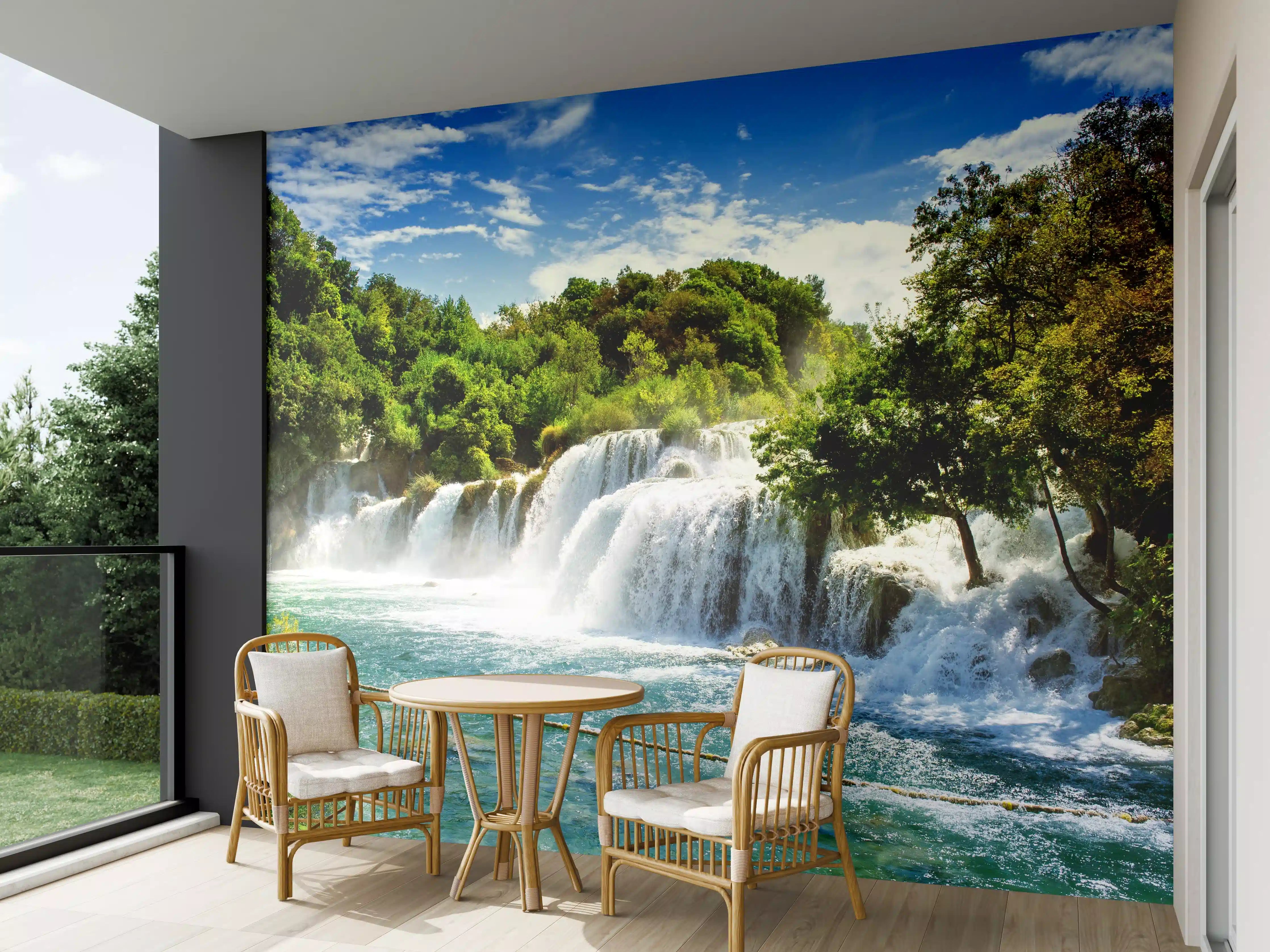 Wandverkleidung außen - Wasserfälle in Krka