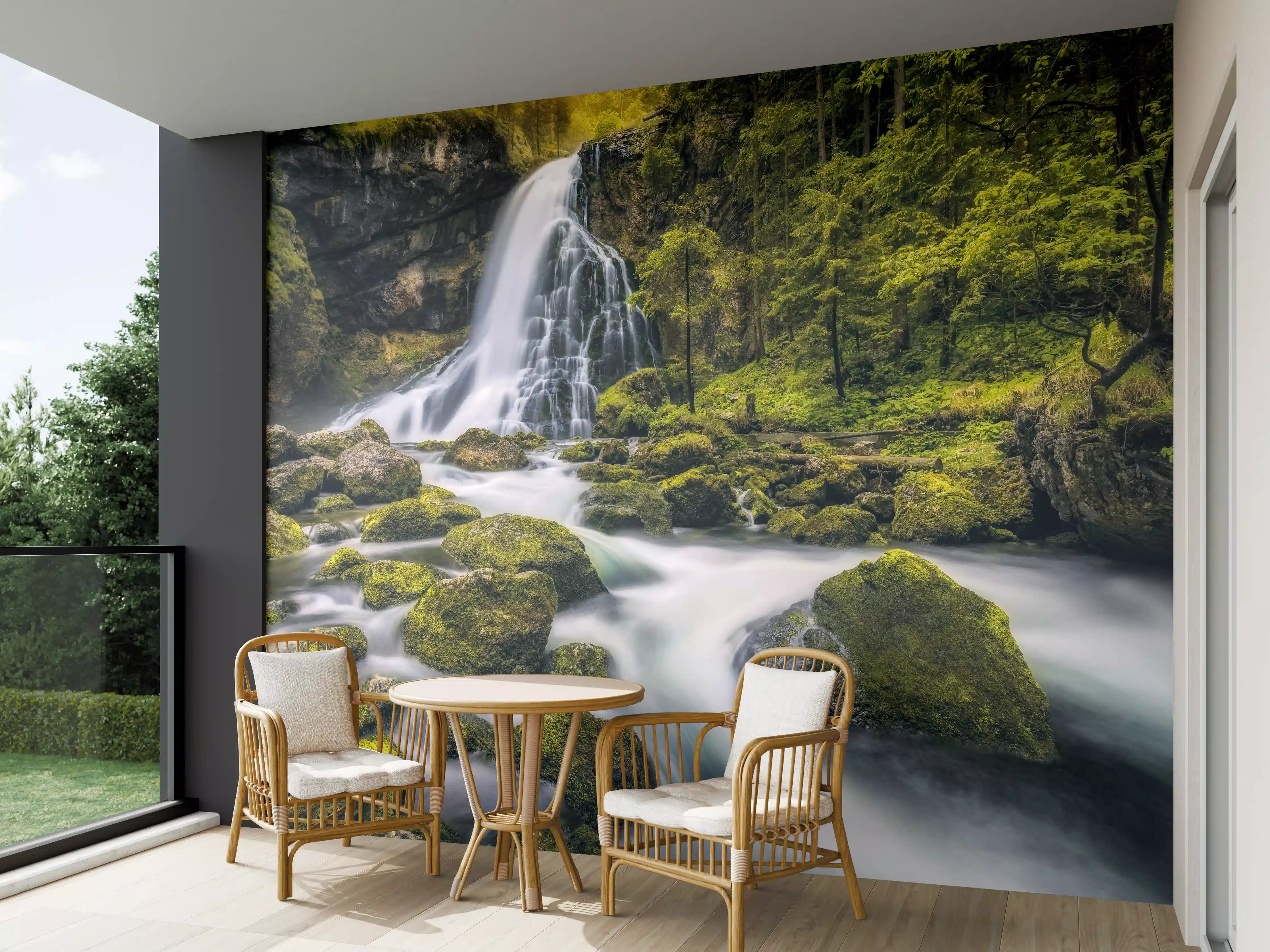 Wandverkleidung außen - Wasserfall in Golling, Salzburg