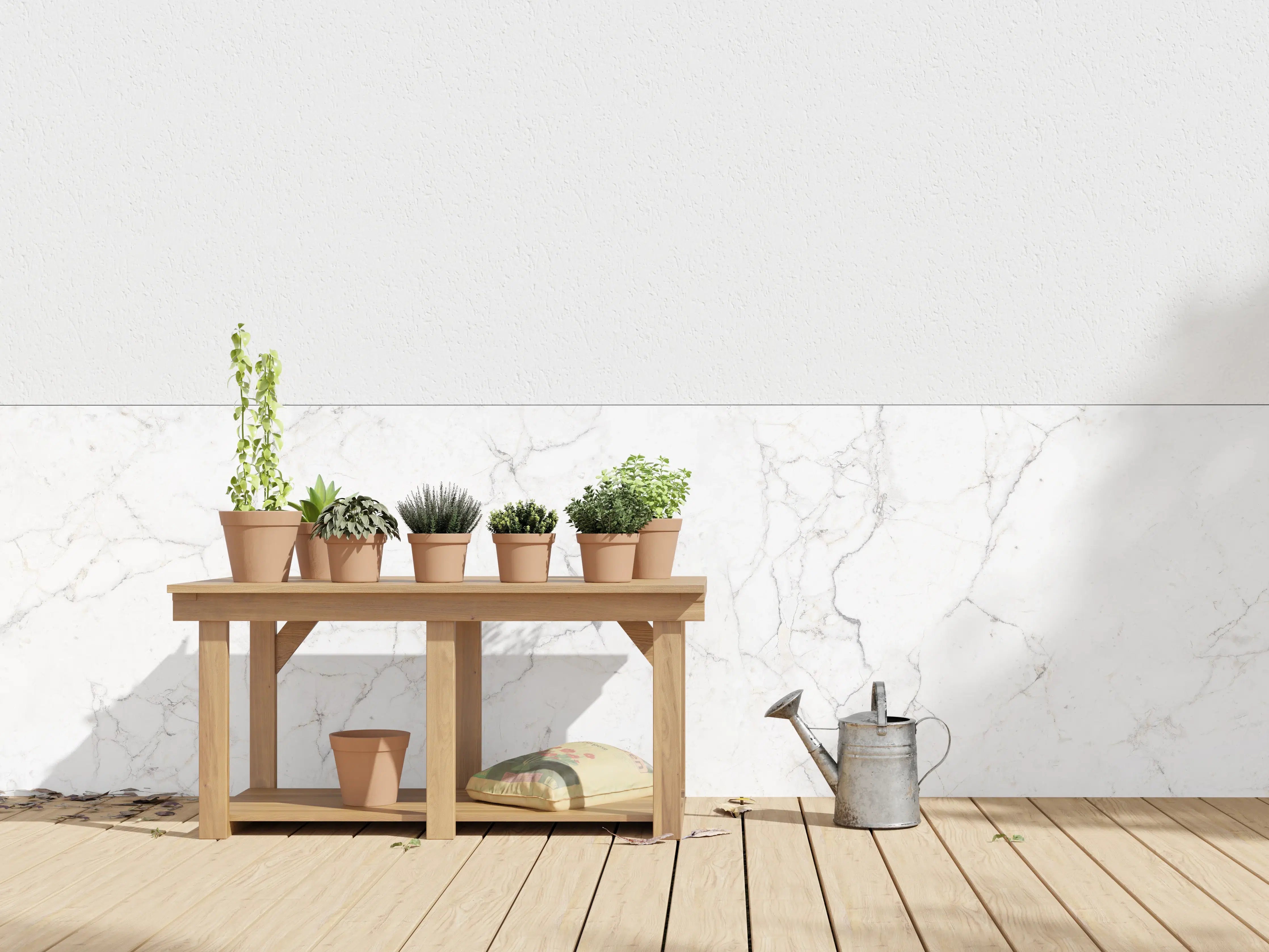 Wandverkleidung außen - Weiße Marmor - Beton Textur