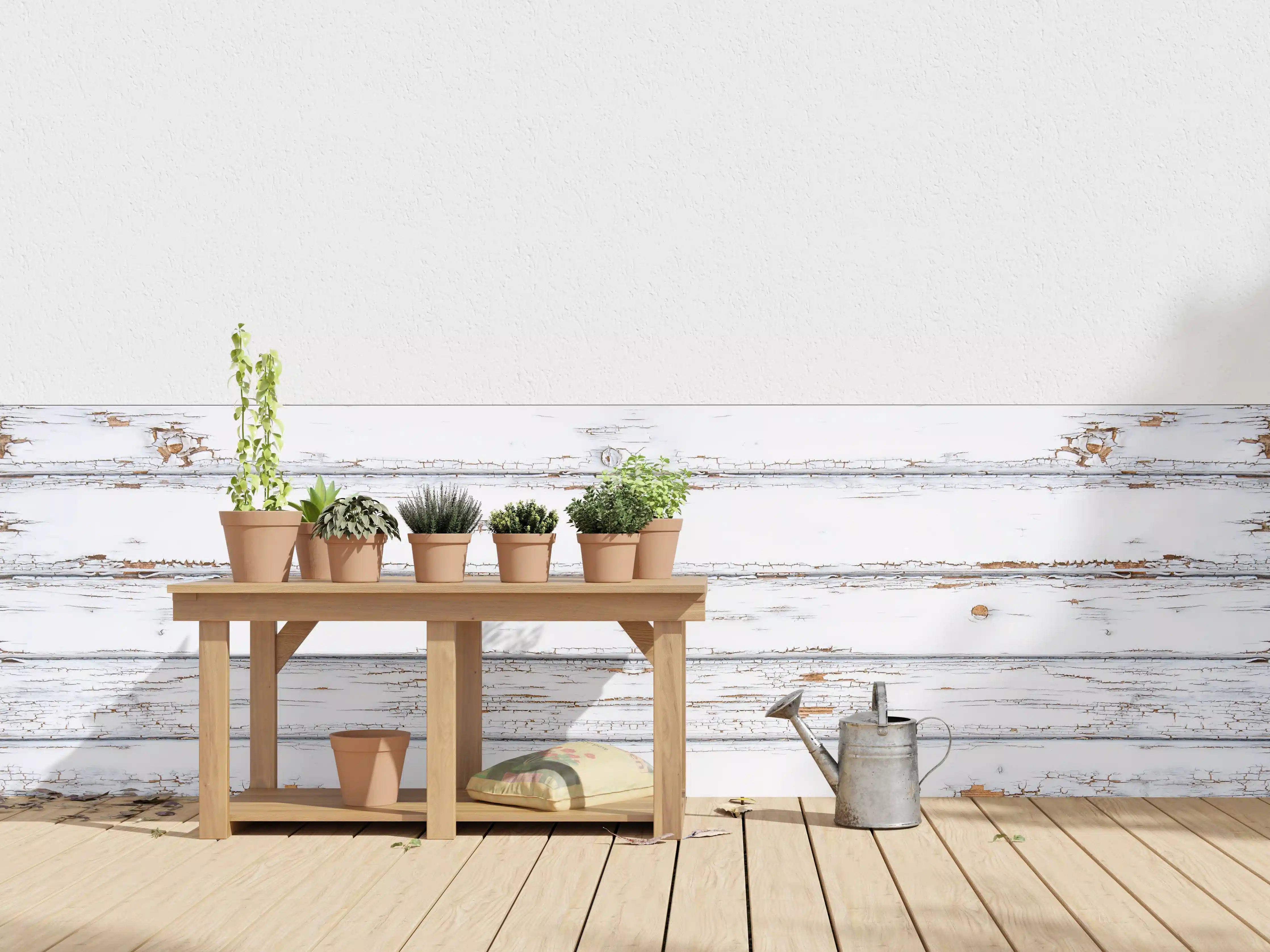 Wandverkleidung außen - Weiße zerfallenden Holz