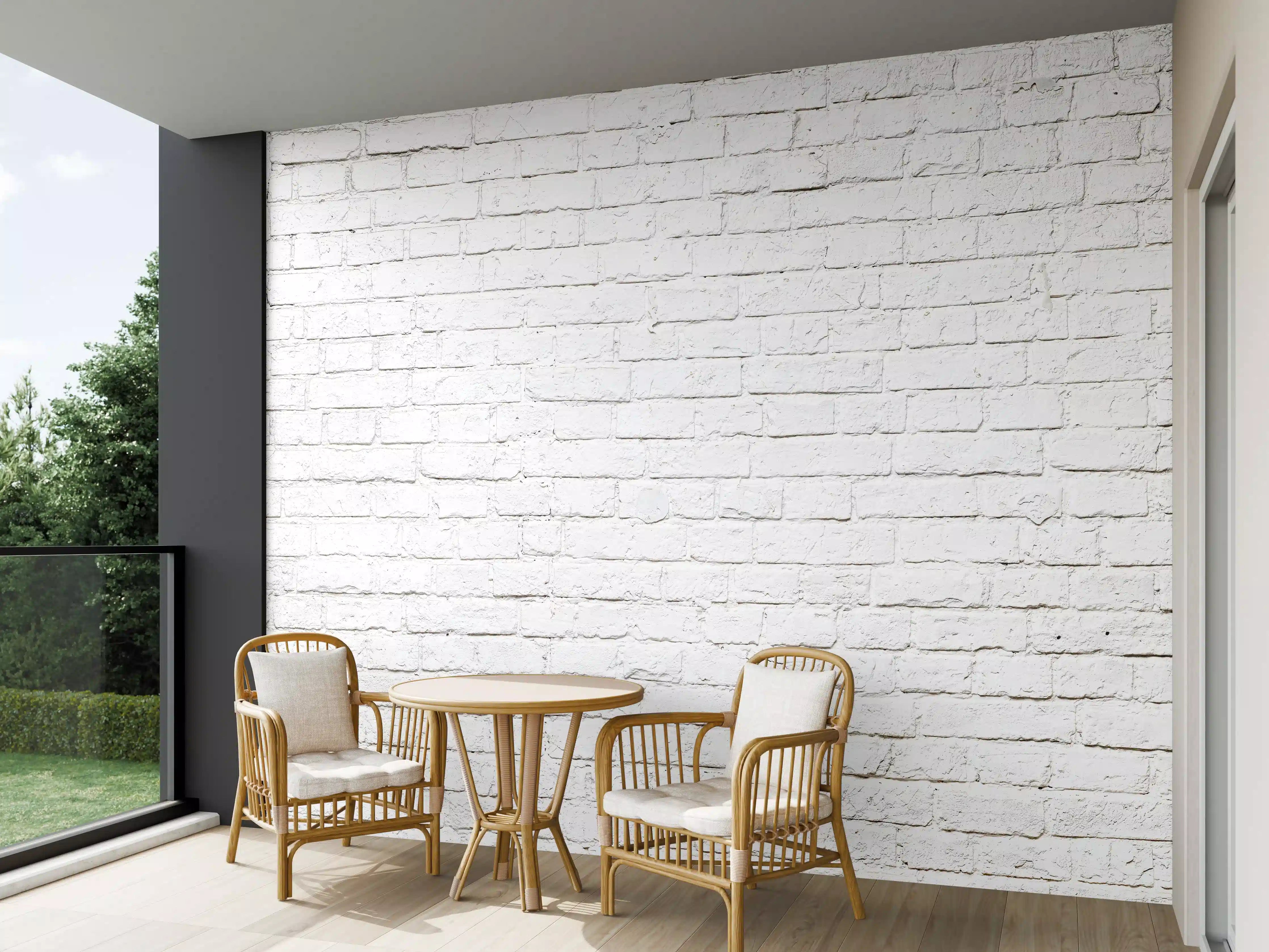 Wandverkleidung außen - Weißer Backstein