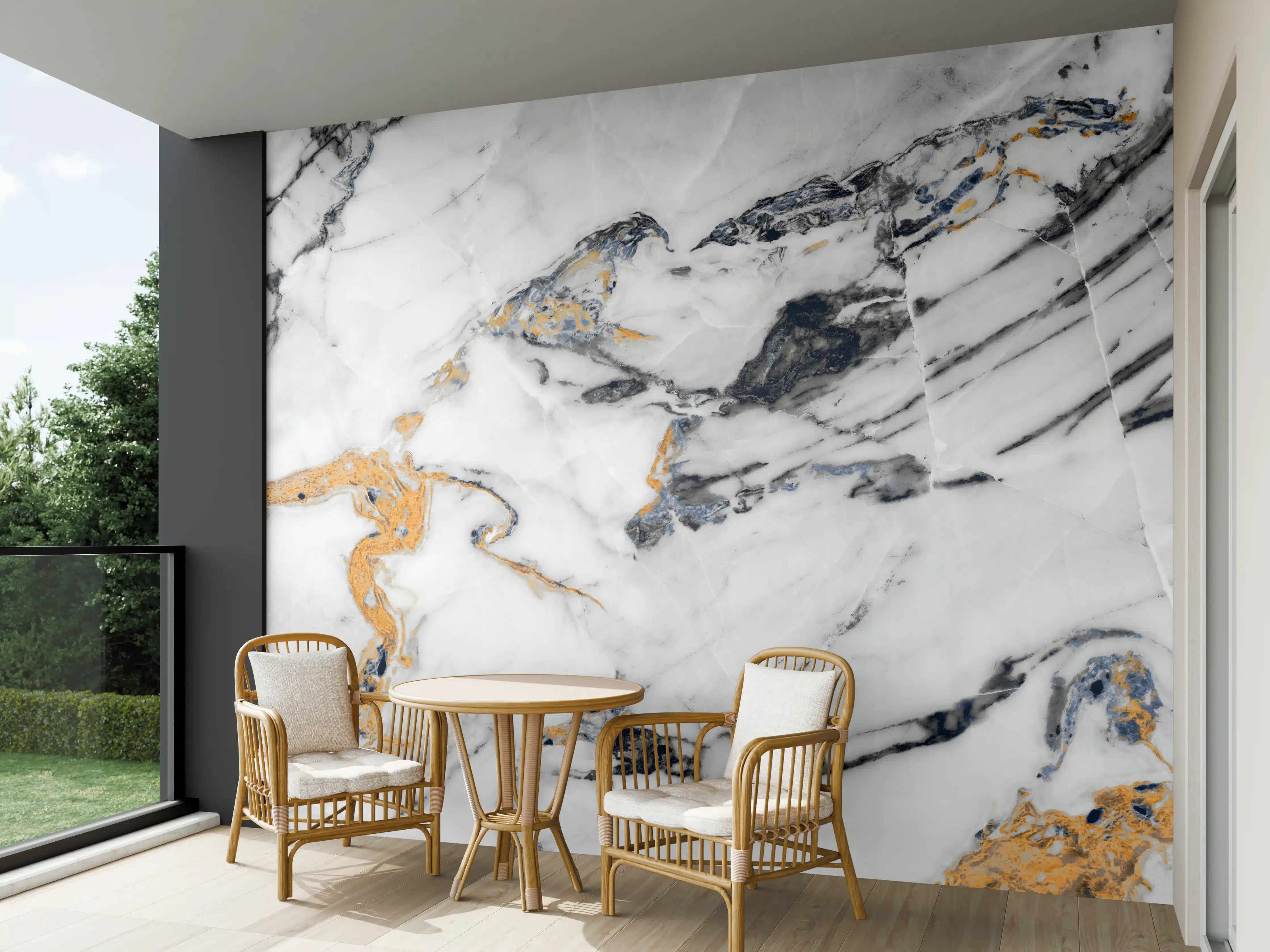 Wandverkleidung außen - Weißer Carrara Statuario Marmor