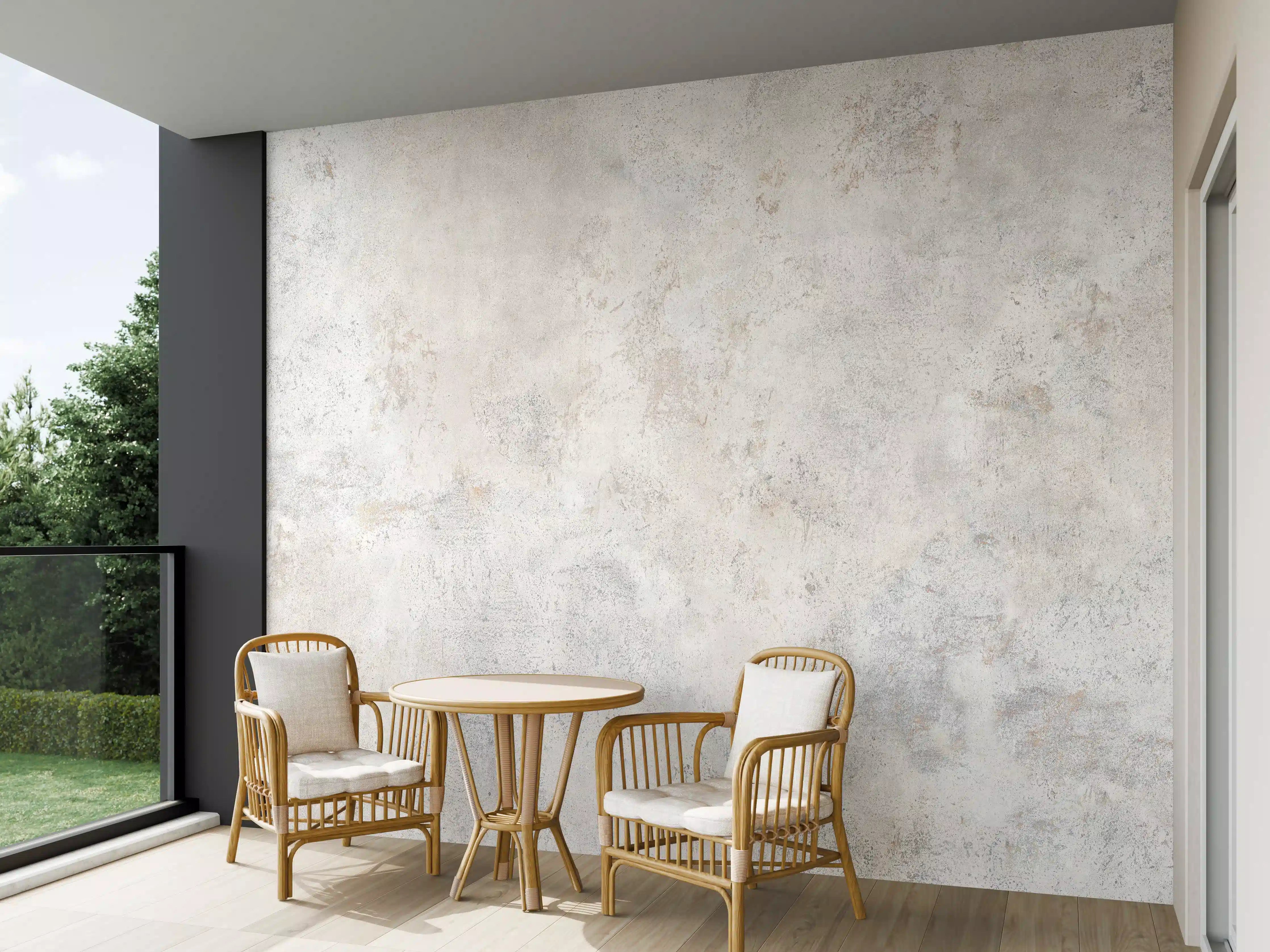 Wandverkleidung außen - Weißer abgenutzter Marmor