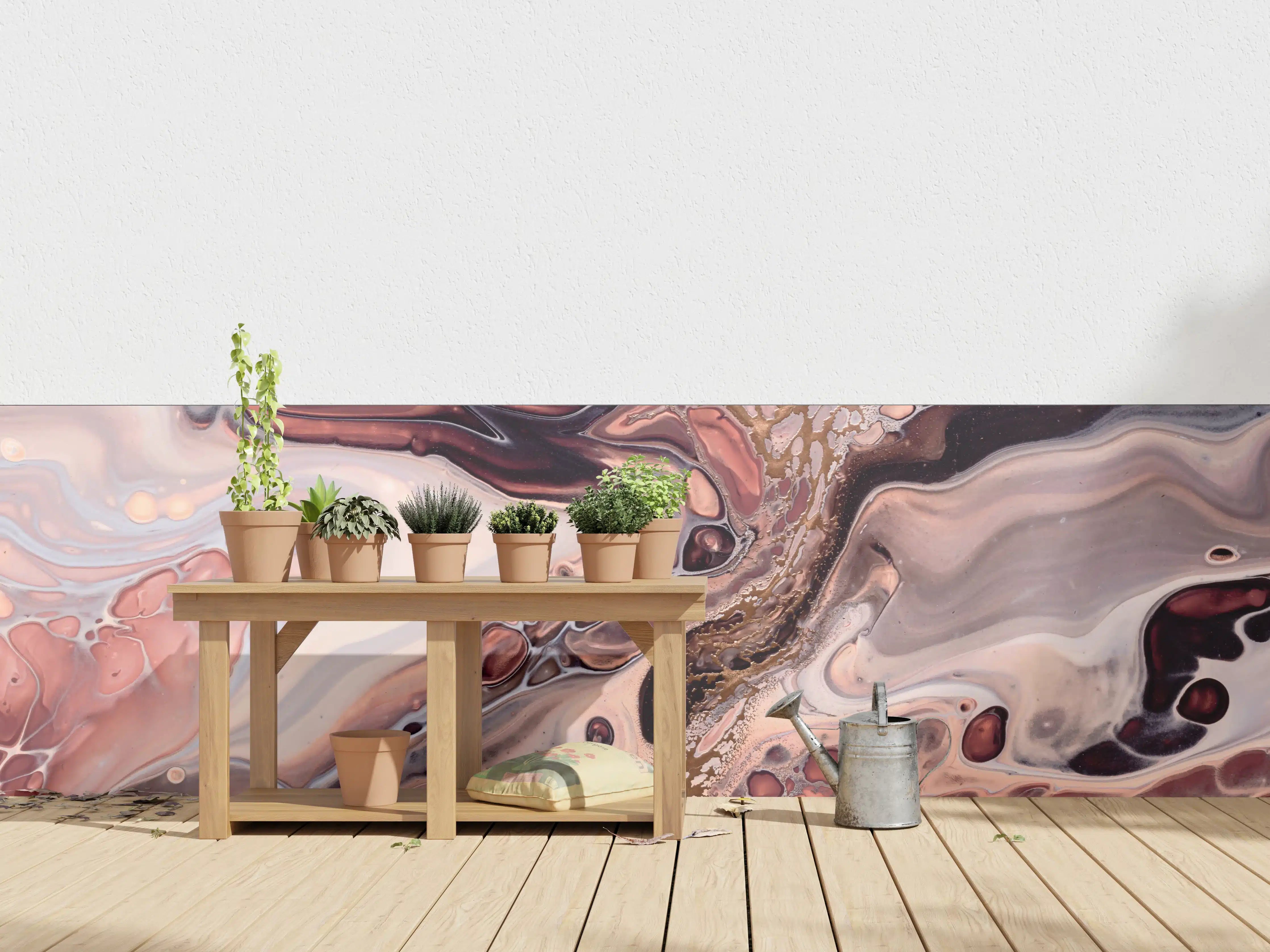 Wandverkleidung außen - Wellen und Blasen - Acryl-Flüssigkunst