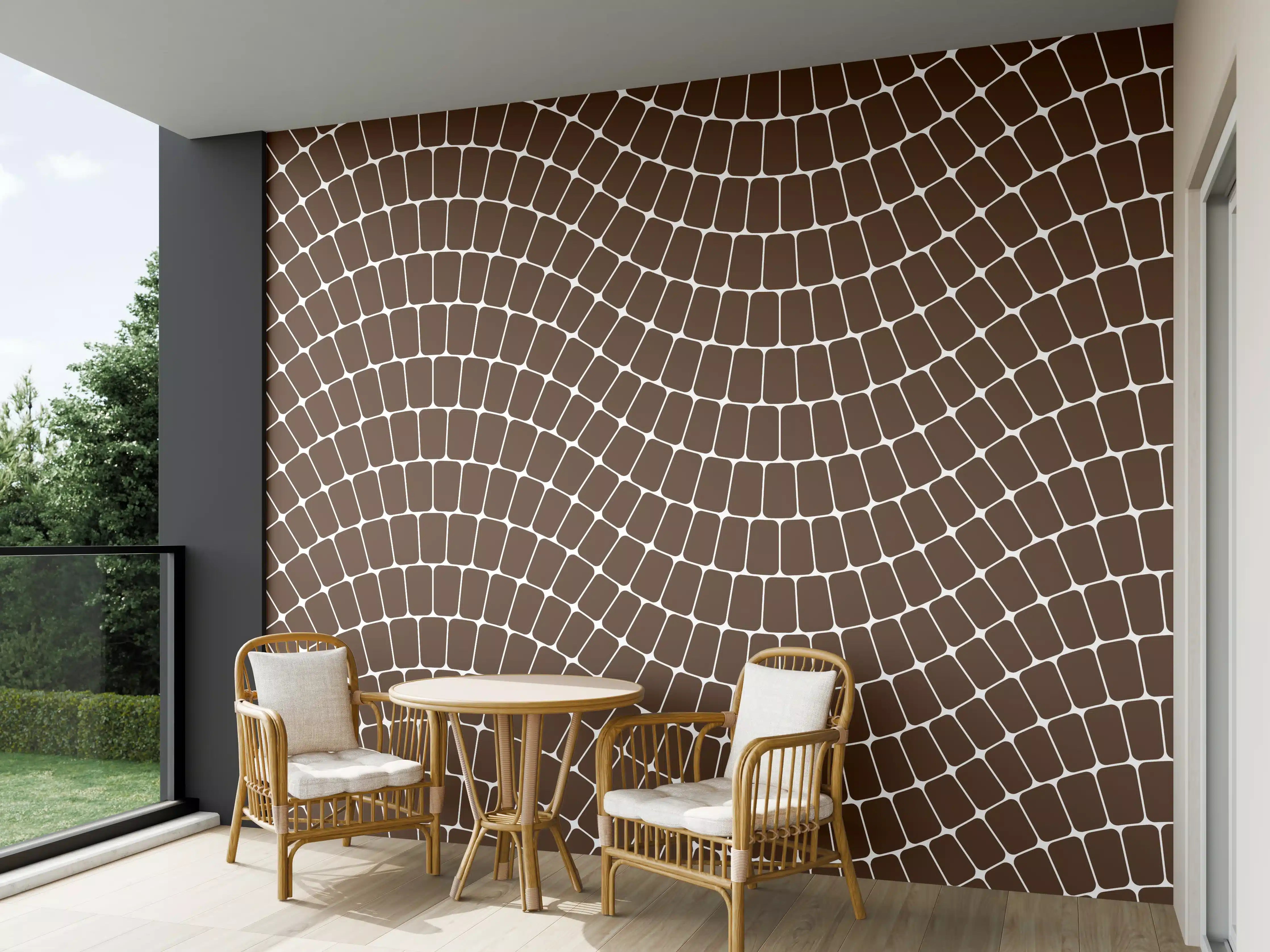 Wandverkleidung außen - Wellenmuster in Kaffee-Braun