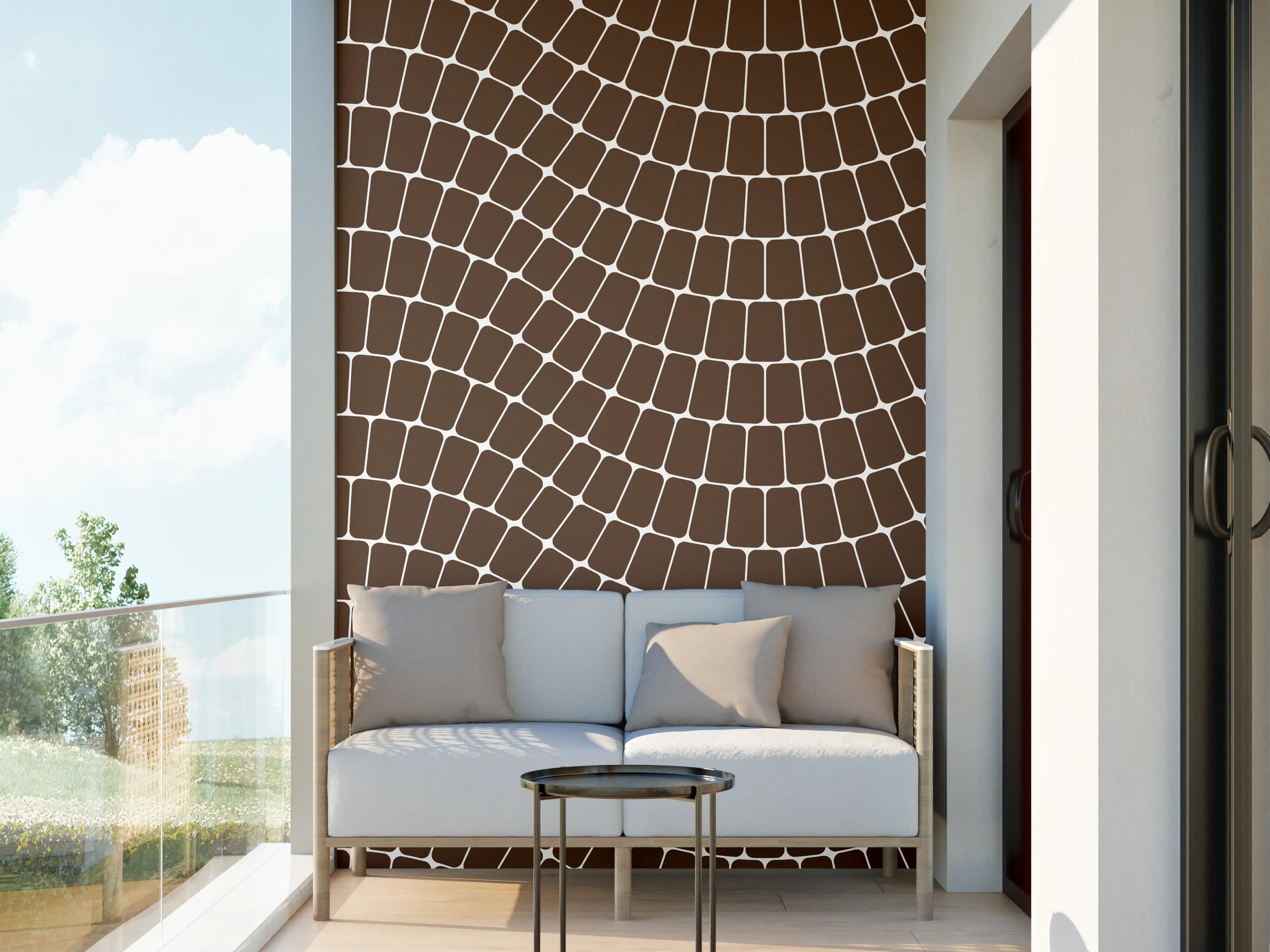 Wandverkleidung außen - Wellenmuster in Kaffee-Braun