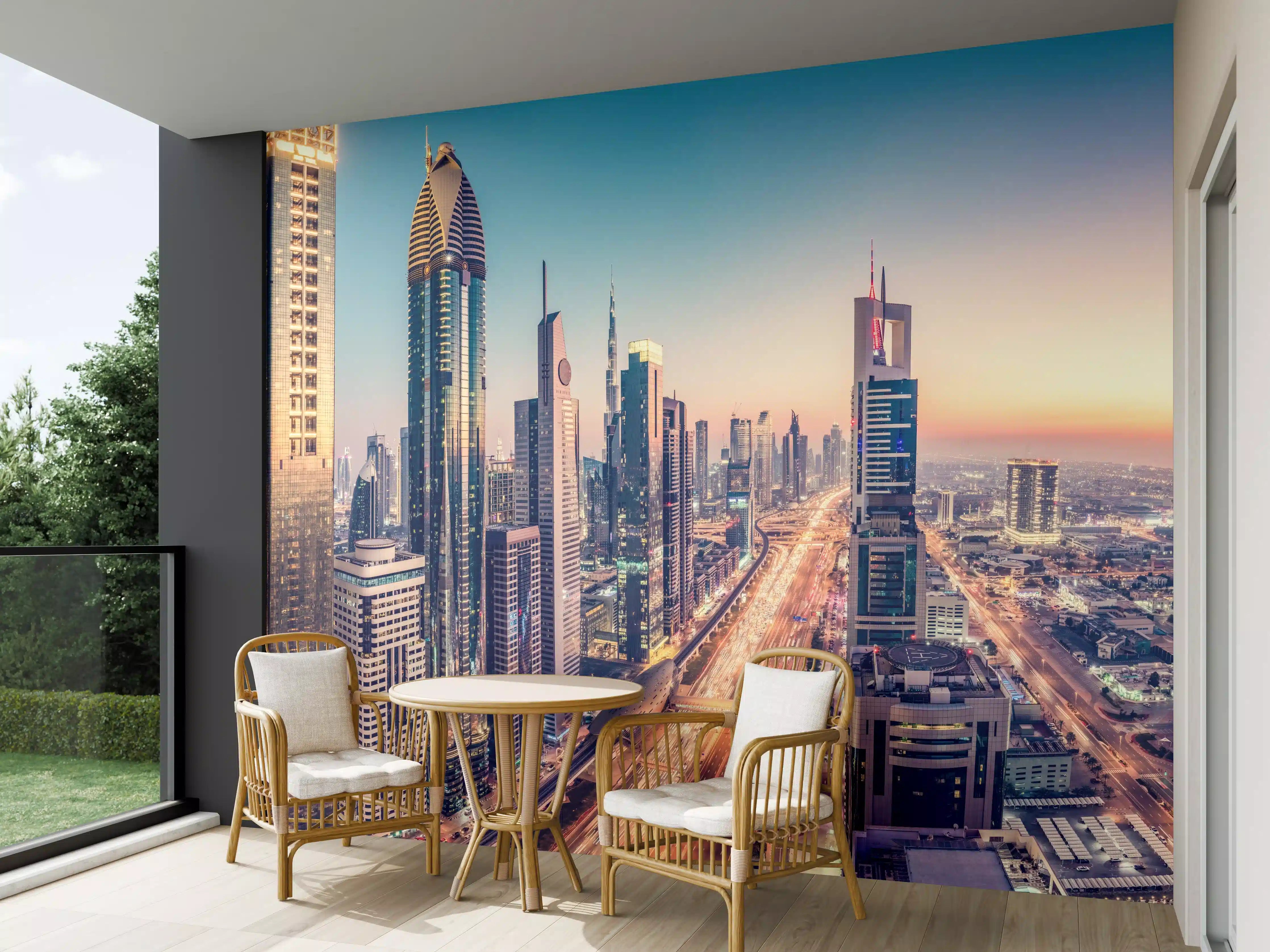 Wandverkleidung außen - Wolkenkratzer - Hochhäuser in der Innenstadt von Dubai