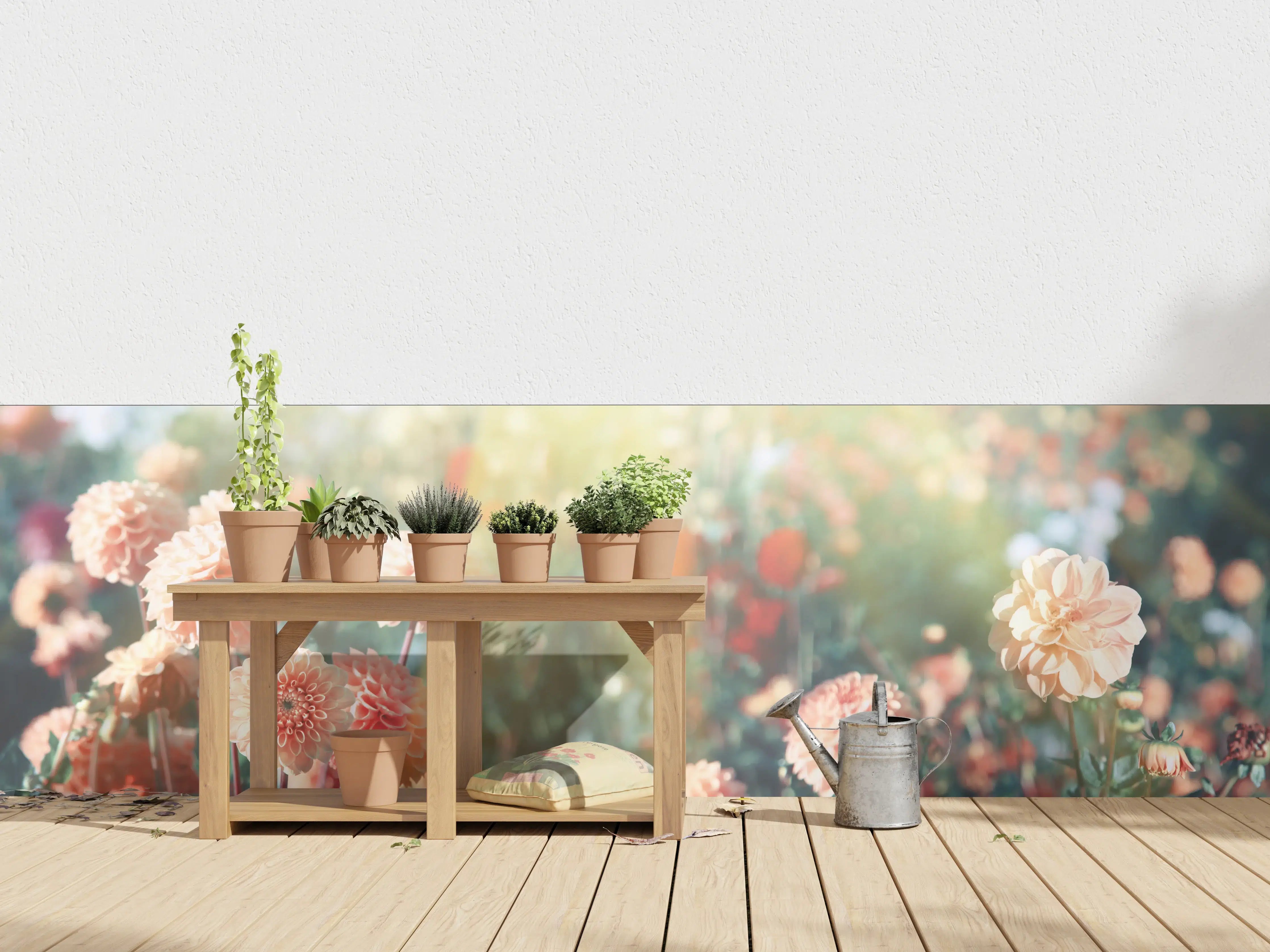 Wandverkleidung außen - Wunderschöne Blumen im Sommer