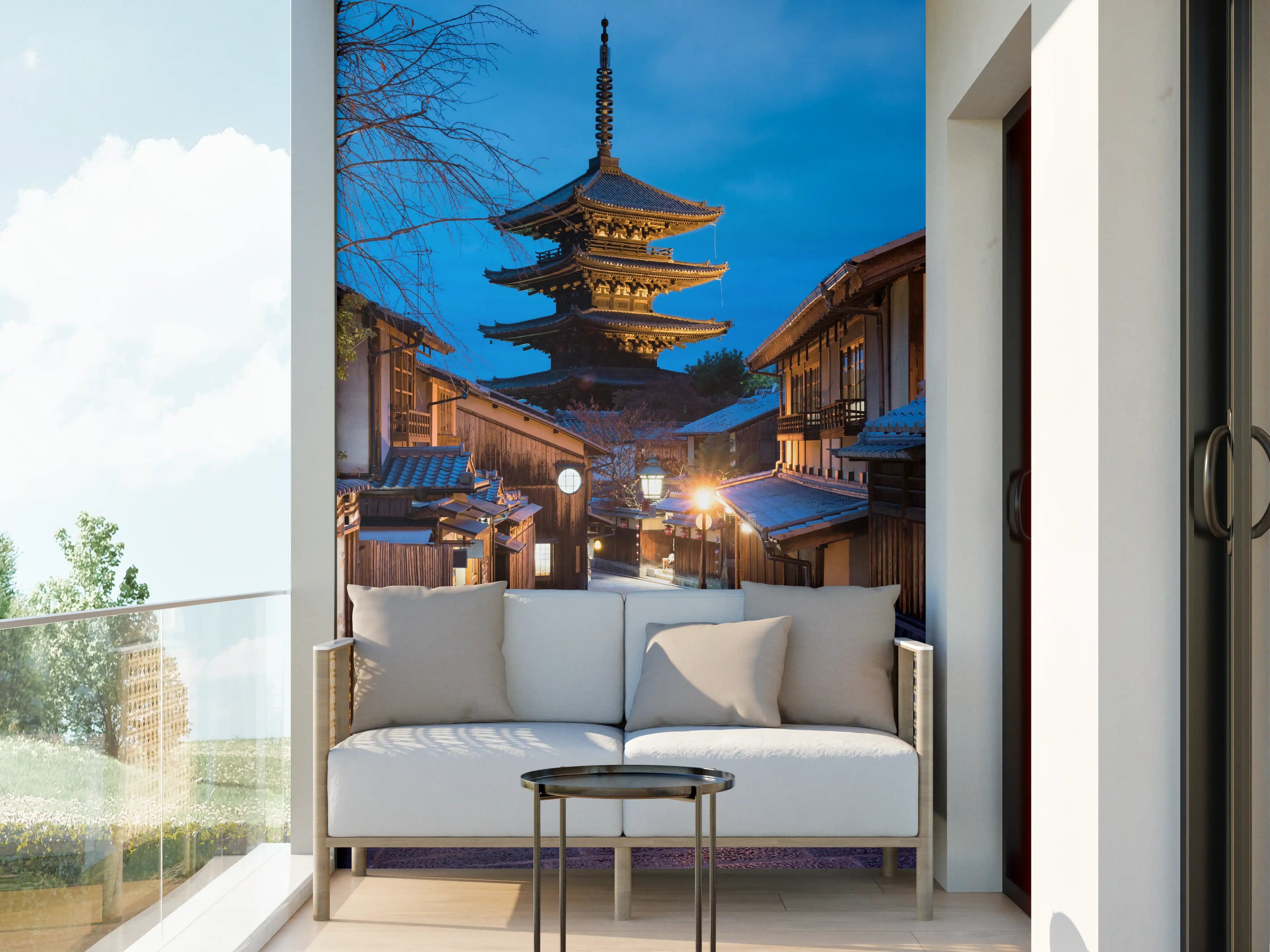 Wandverkleidung außen - Yasaka-Pagode bei Nacht in Kyoto