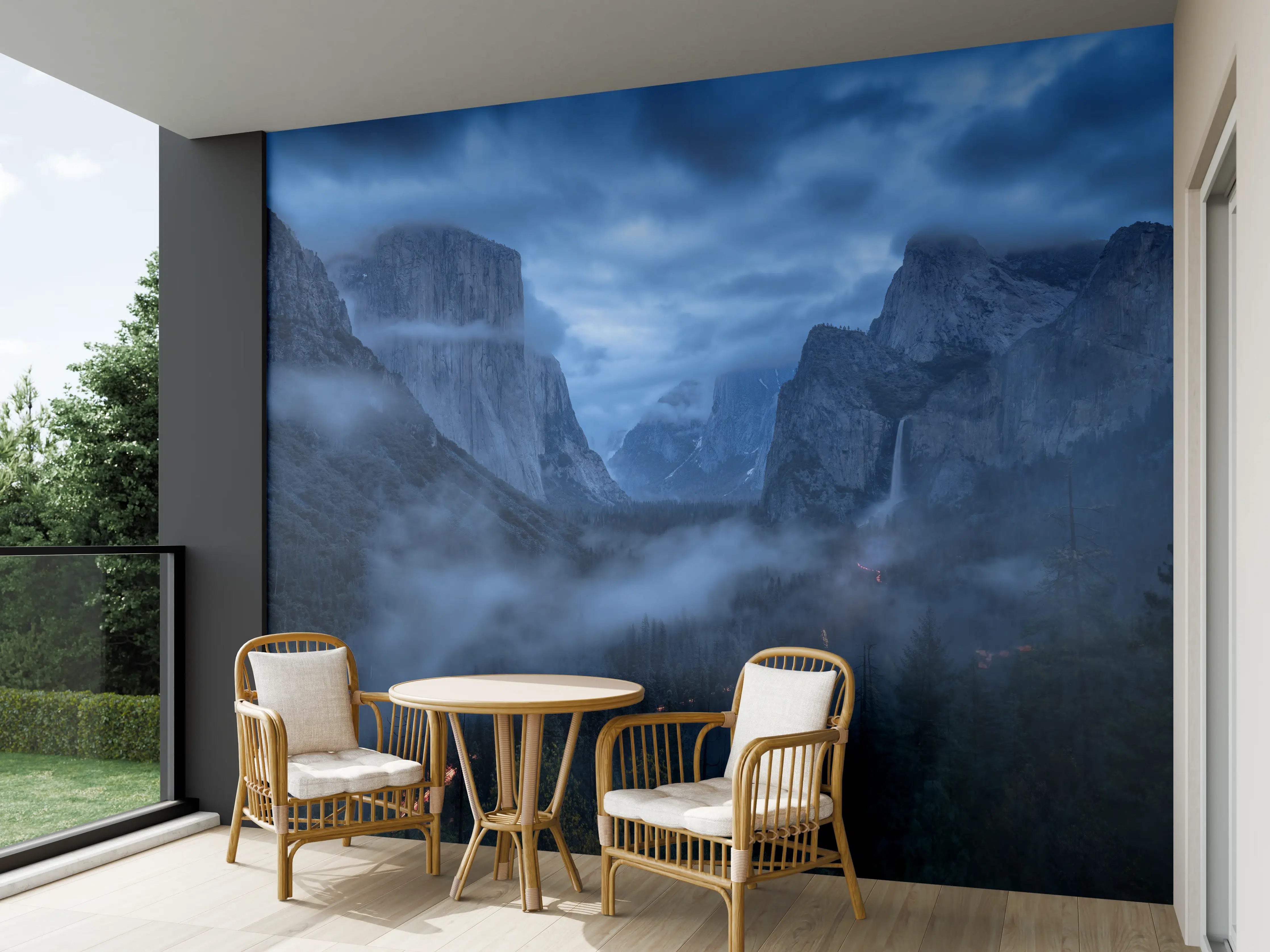 Wandverkleidung außen - Yosemite Nebel Dämmerung