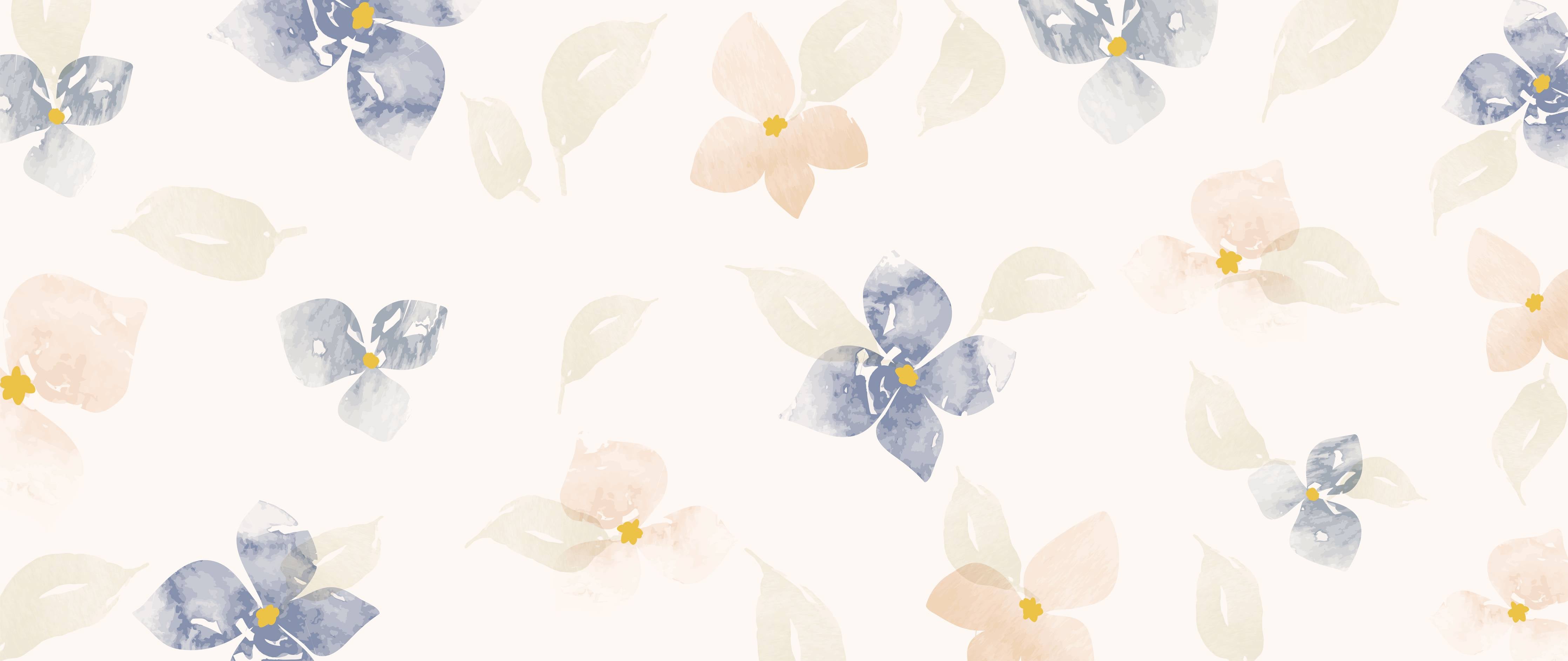 Wandverkleidung außen-Zarte Pastell-Blumenmuster