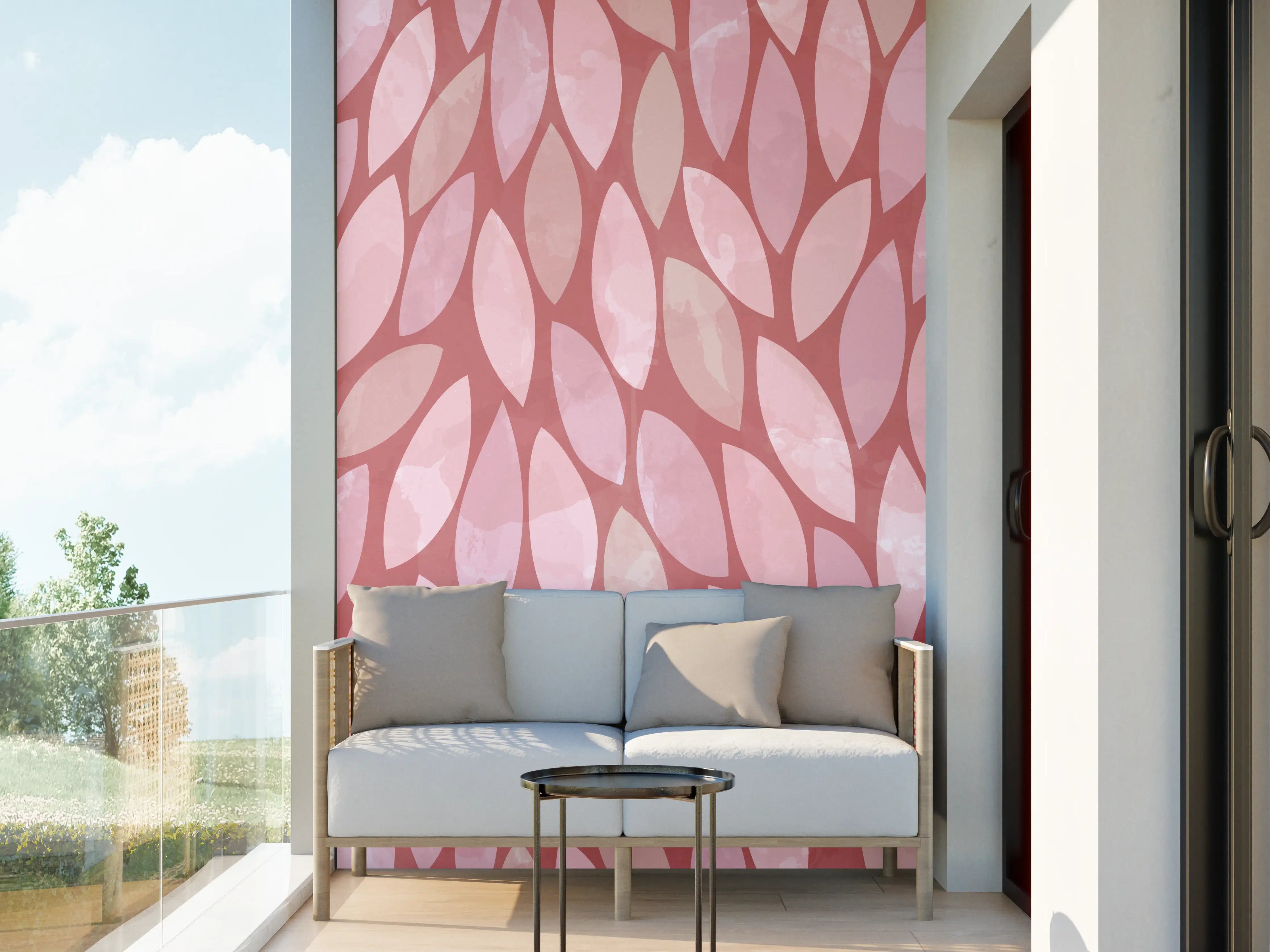 Wandverkleidung außen - Zarte Rosenblätter in Pastellrosa