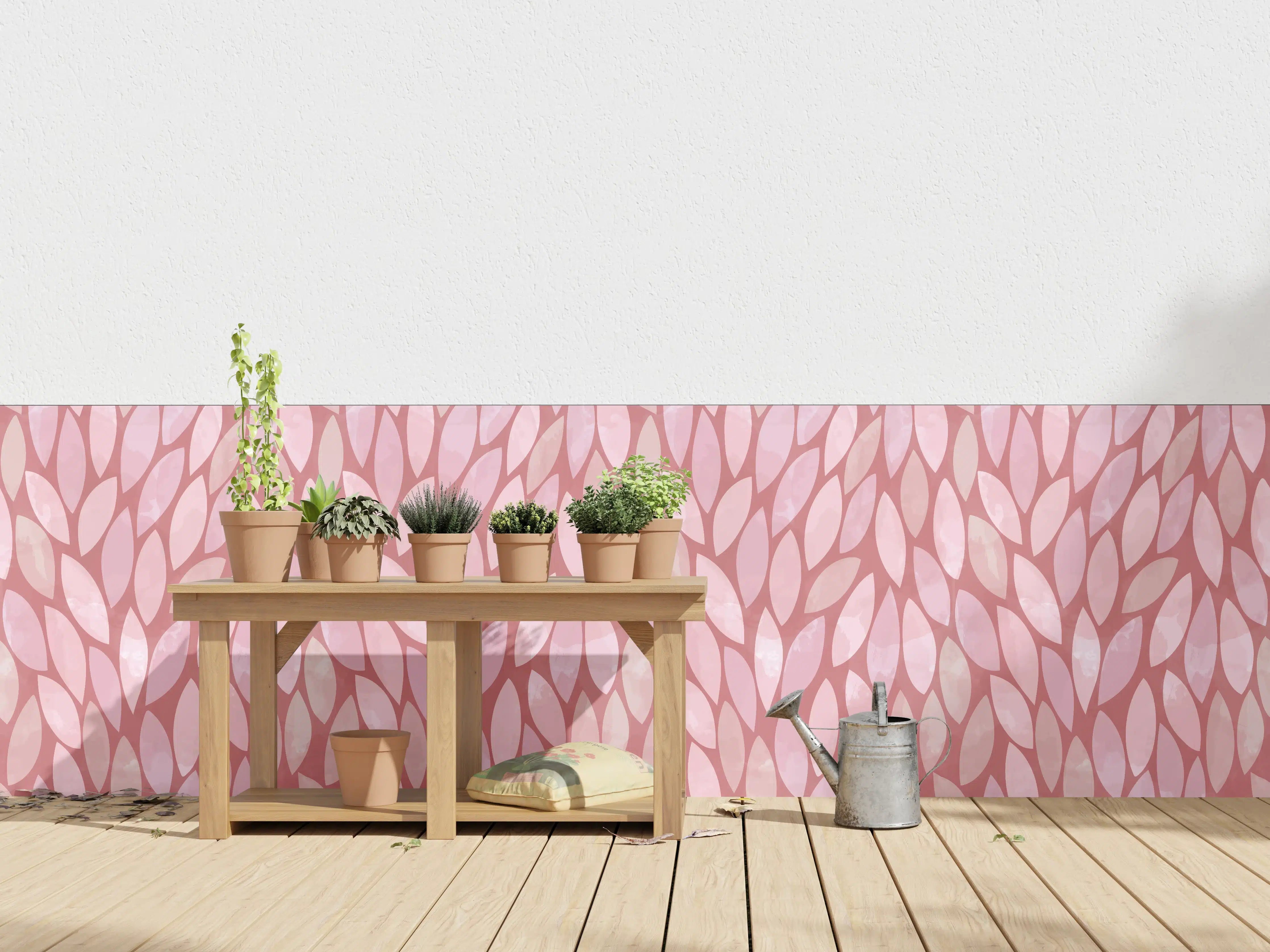 Wandverkleidung außen - Zarte Rosenblätter in Pastellrosa