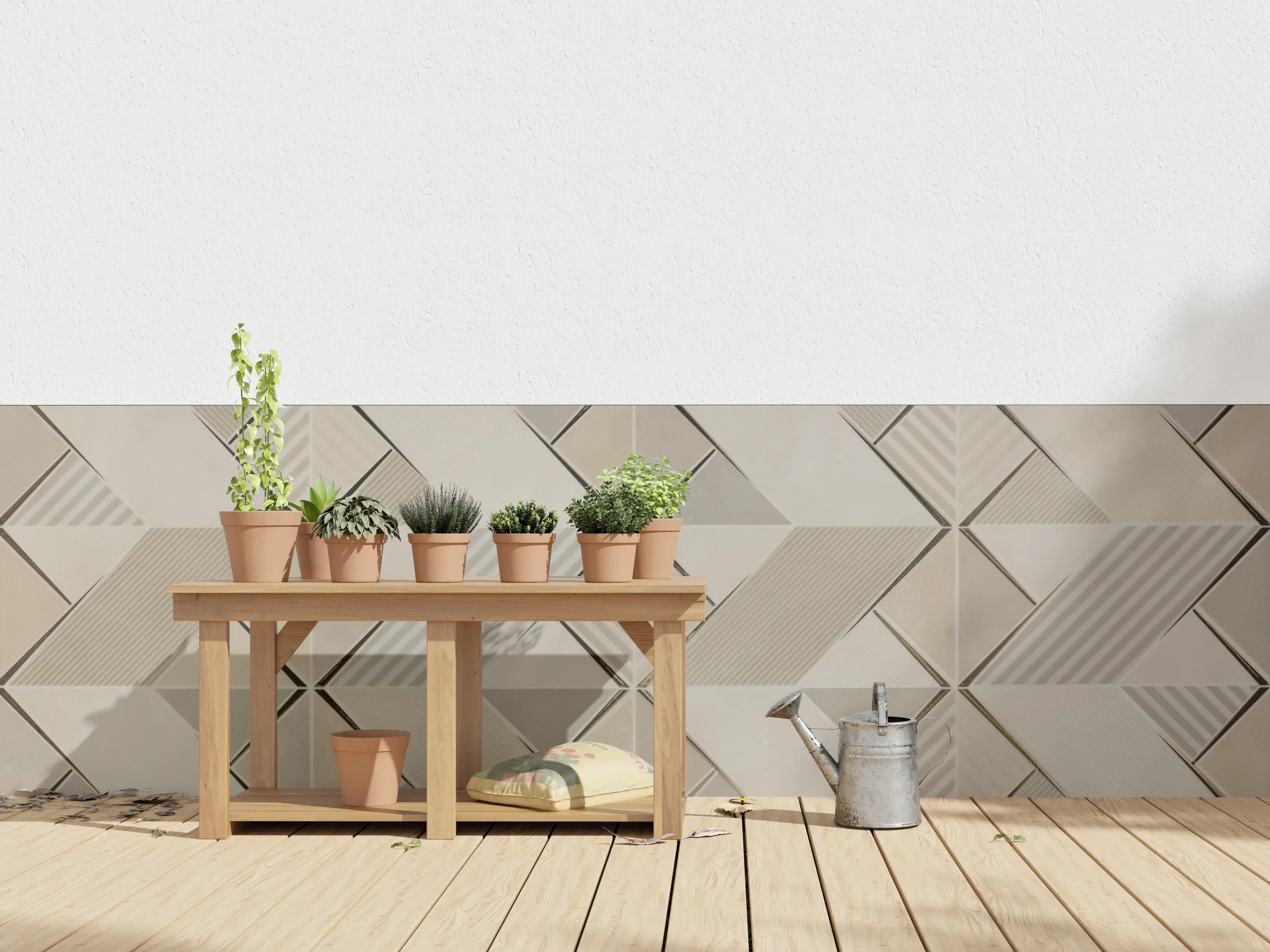 Wandverkleidung außen - Zeitlose Graunuancen: Geometrische Wandkunst