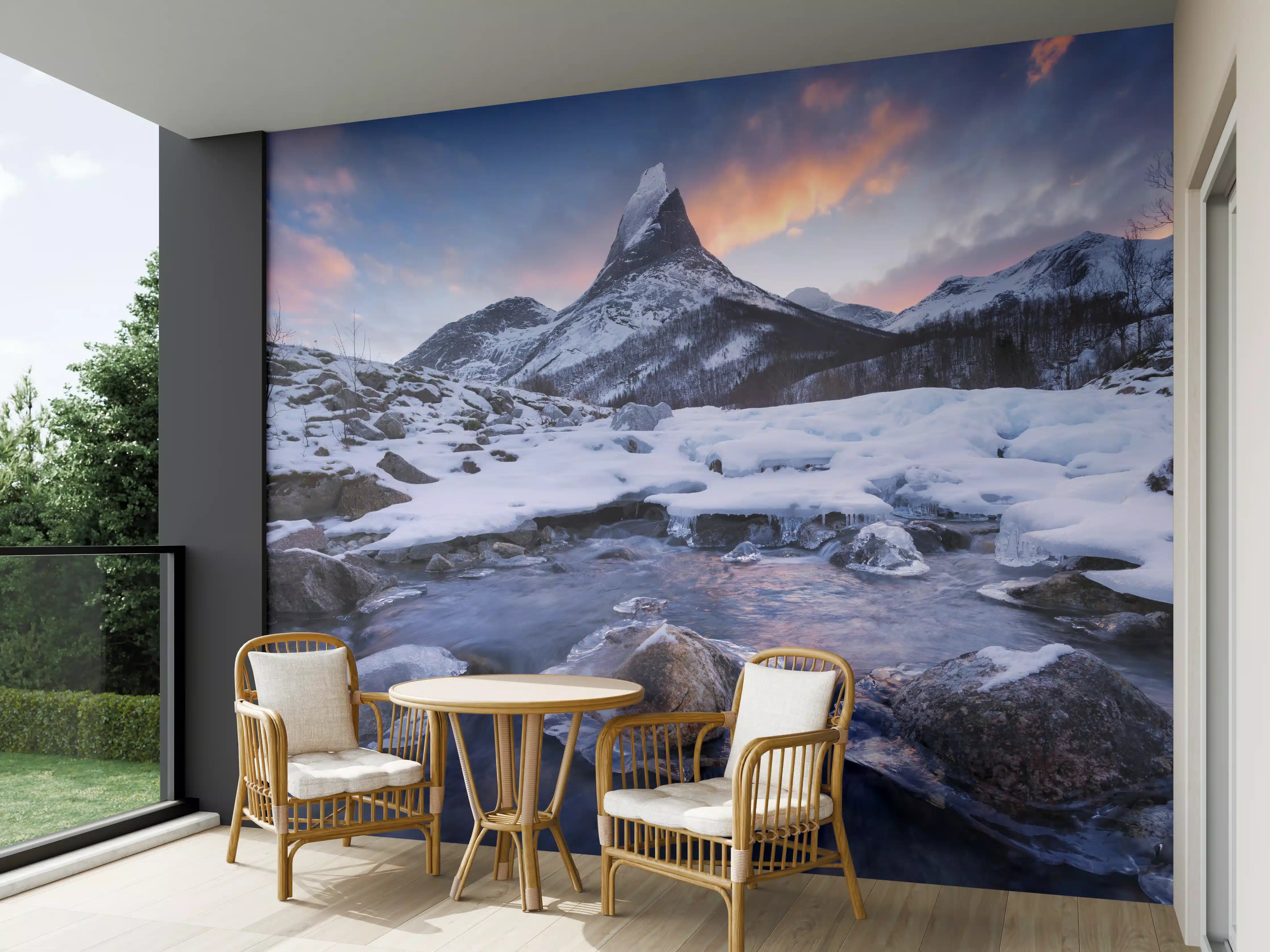 Wandverkleidung außen - "Moderne Grau-Weiße Marmorstruktur - Wandbild Kunstdruck"