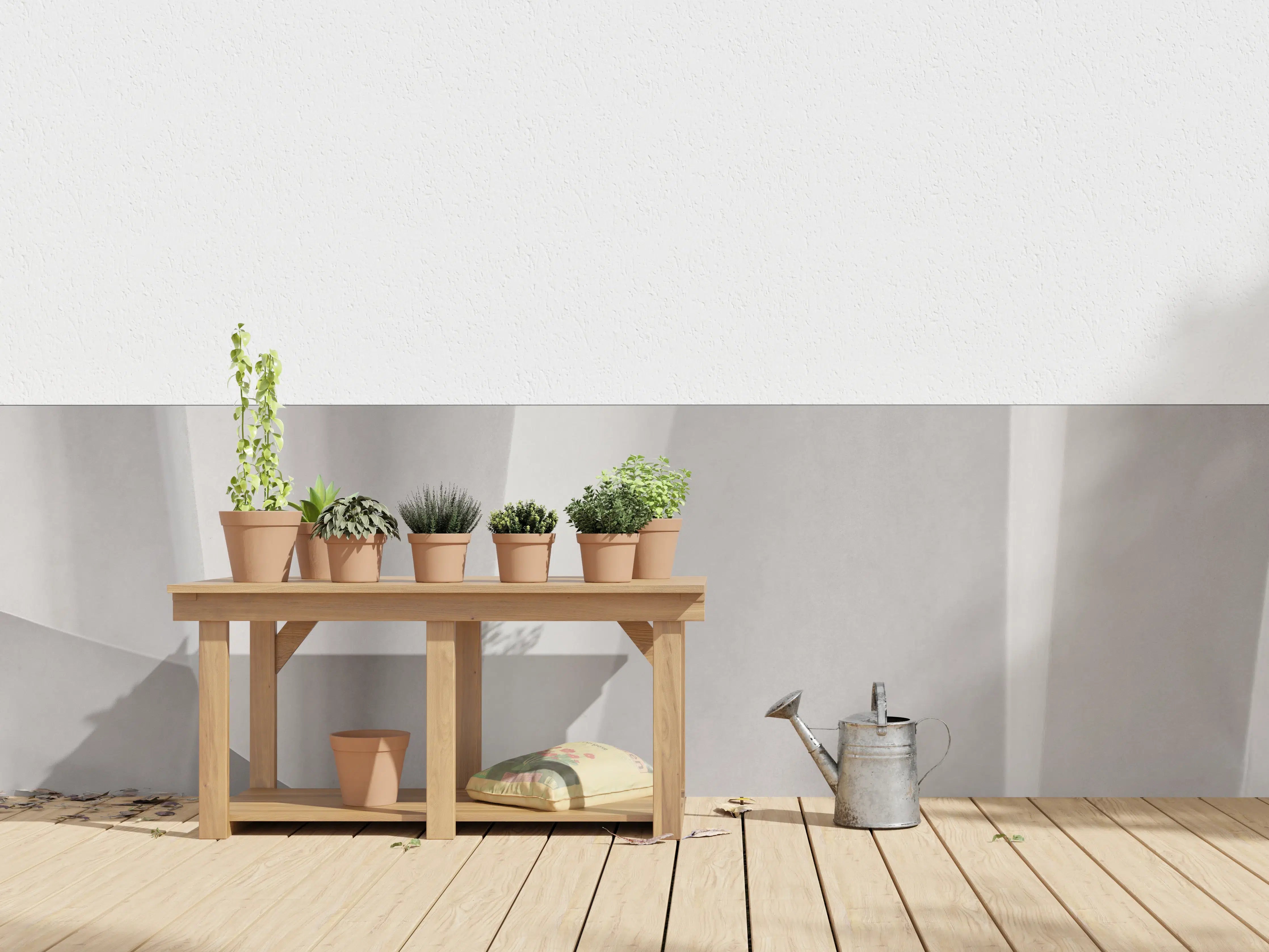 Wandverkleidung außen - "Moderne graue Stofftasche mit minimalistischem Design"