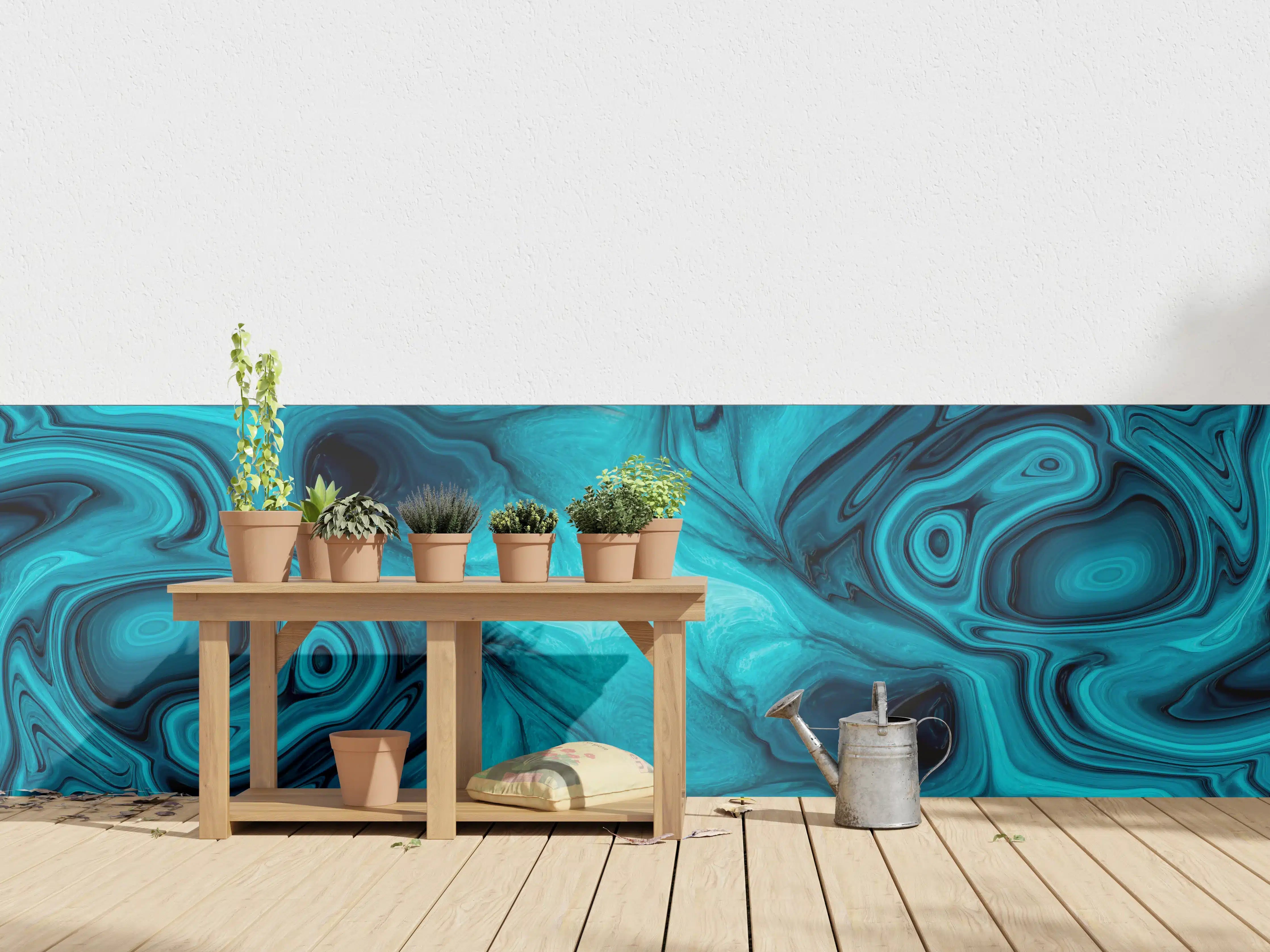 Wandverkleidung außen - flüssiges Acrylharz - Abstrakt
