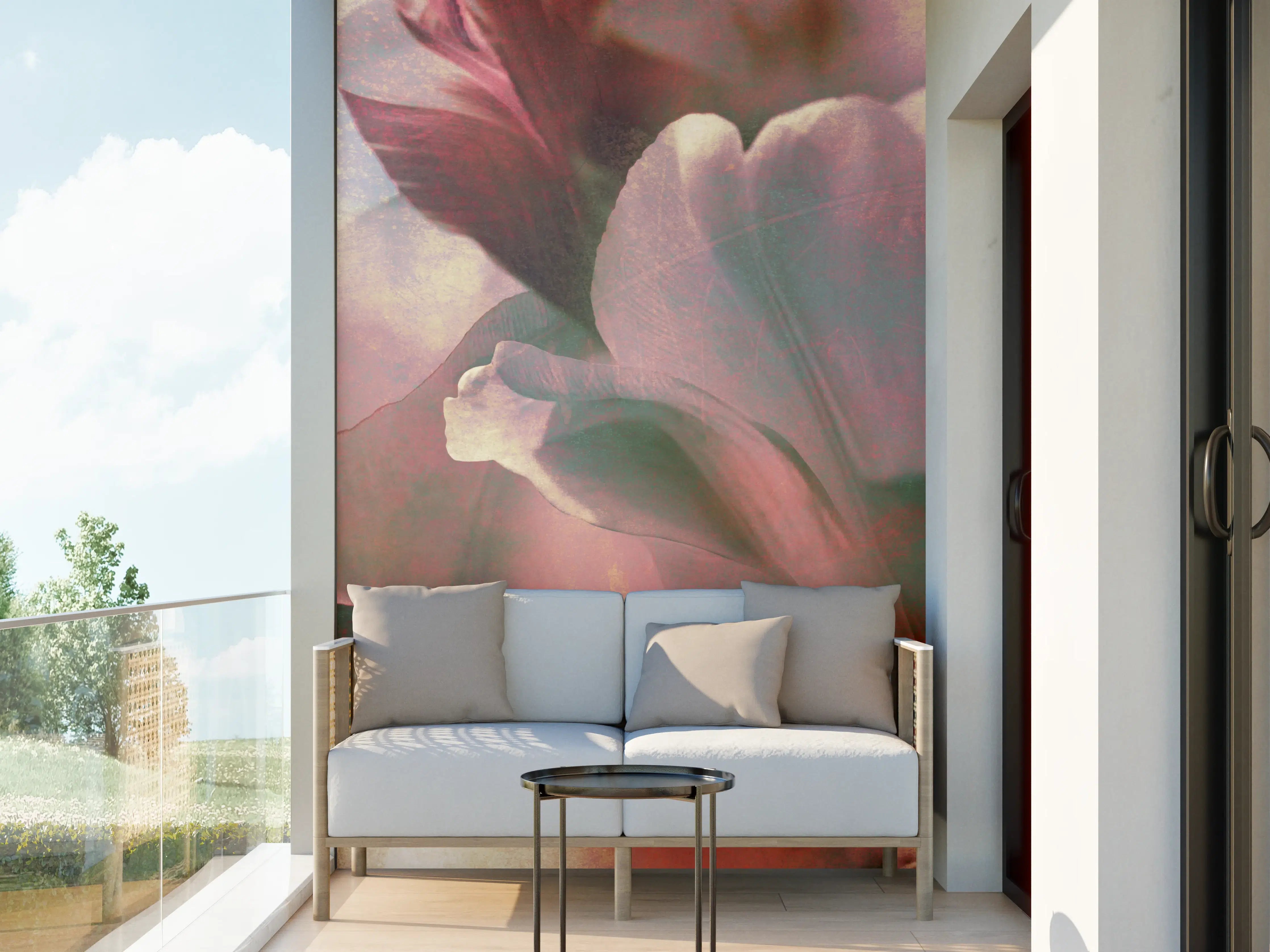 Wandverkleidung außen - nostalgische Tulpen