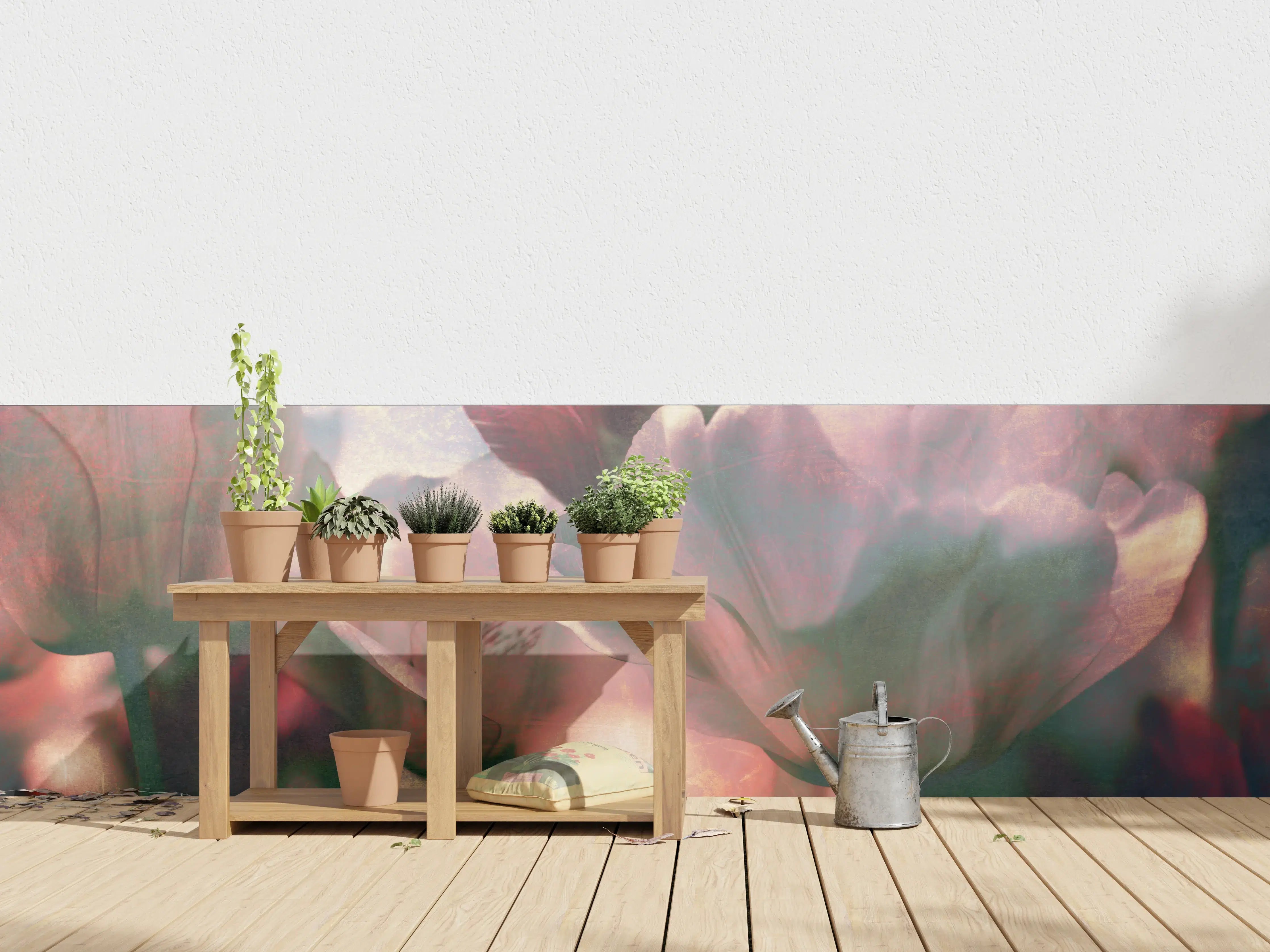 Wandverkleidung außen - nostalgische Tulpen